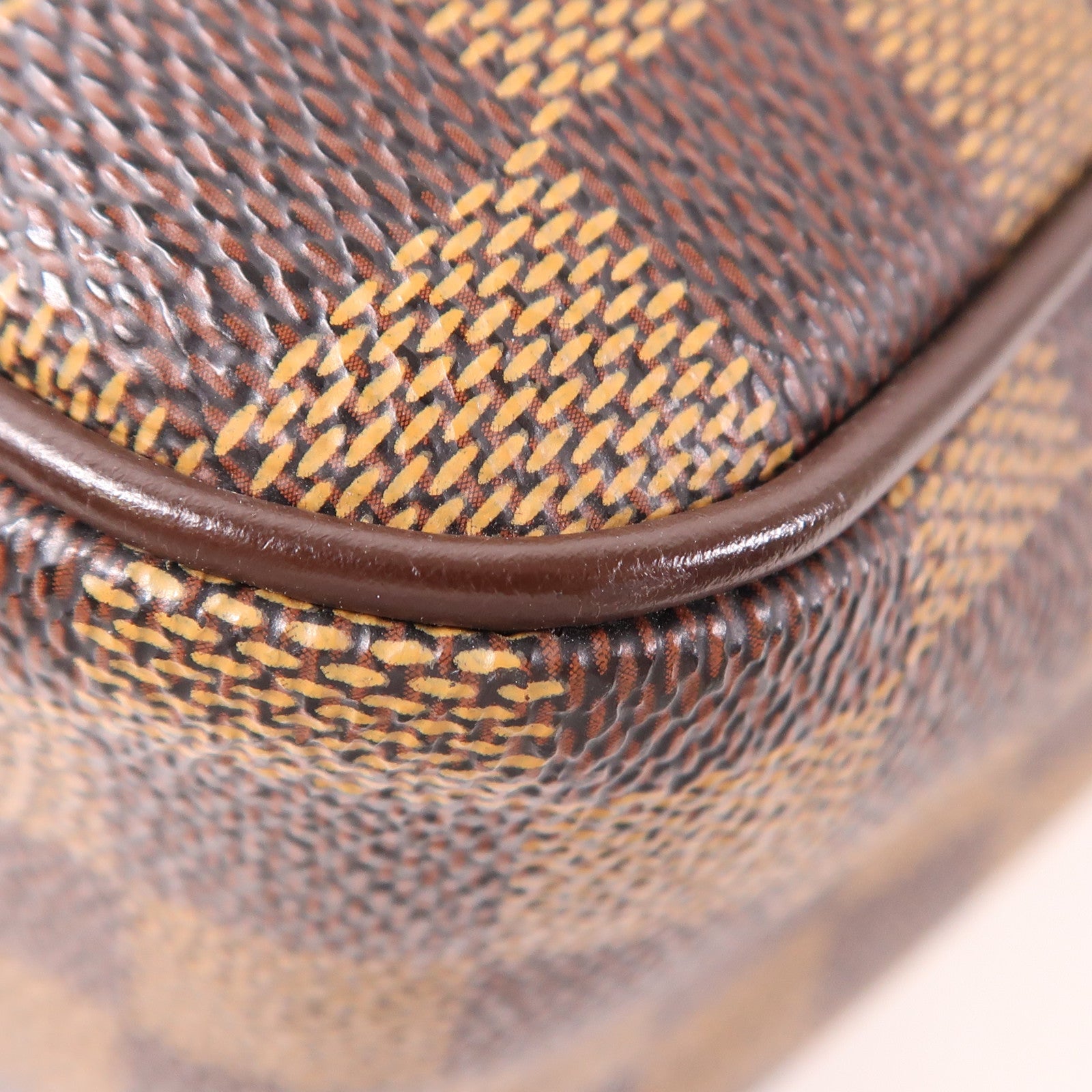 LOUIS VUITTON Damier Olaf MM金扣肩背袋棕色