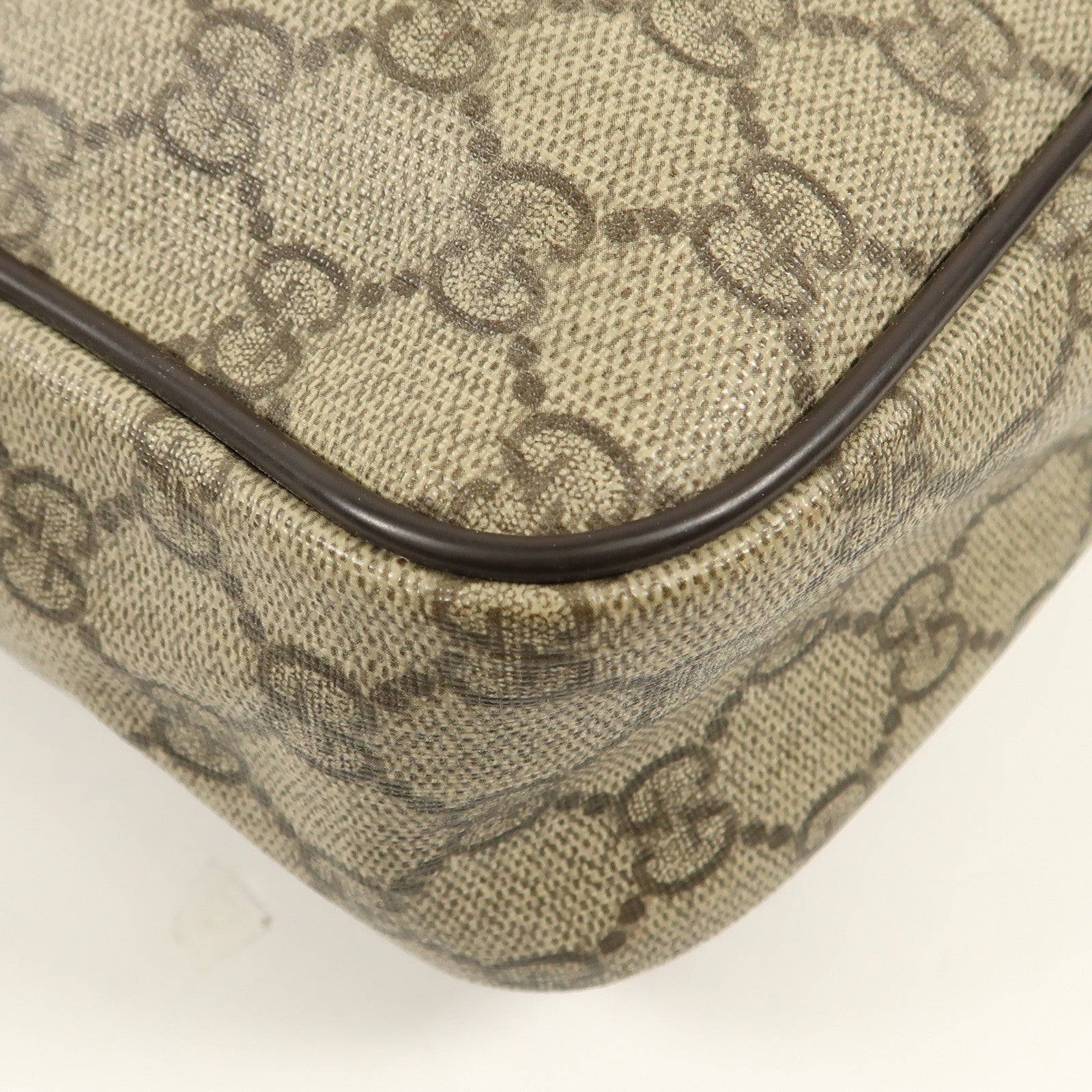 GUCCI 塗層帆布Shoulder Bag金扣肩背袋