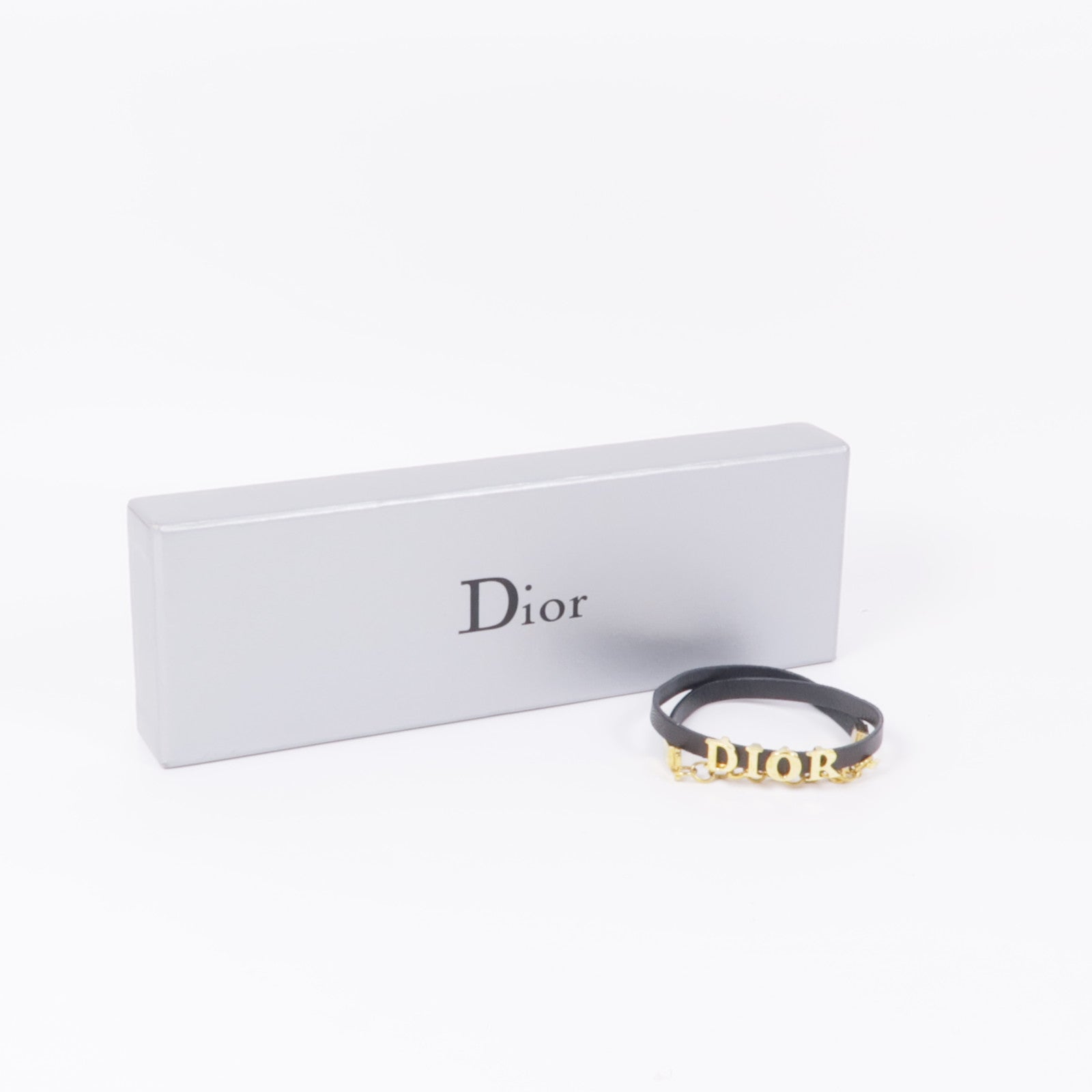 Dior 牛皮皮革Bracelet金扣手鐲