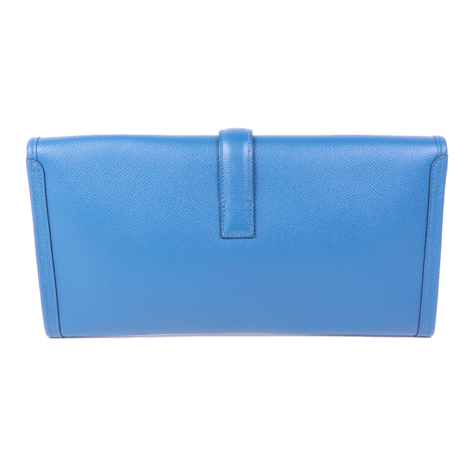 HERMES 【激減優惠】Epsom皮革Jige Duo手拿包Bleu Izmir