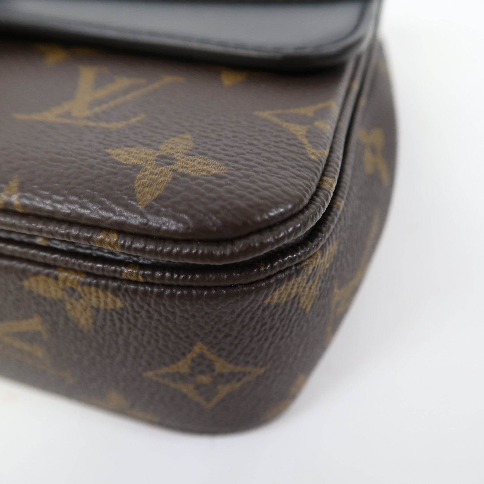 LOUIS VUITTON Monogram Marceau金扣鏈帶肩背袋啡色
