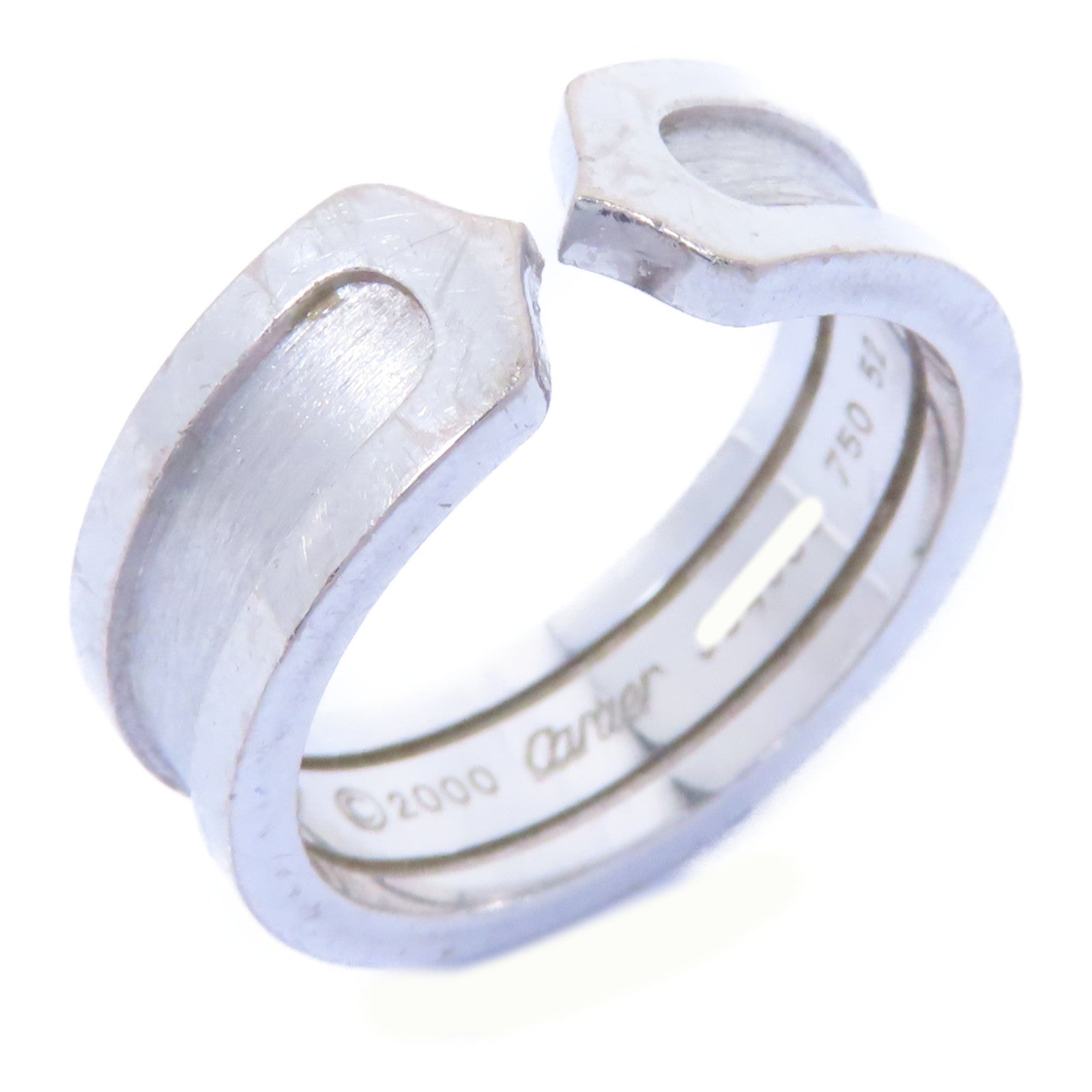CARTIER 18K白金C2 Ring戒指Cartier#52/US#6