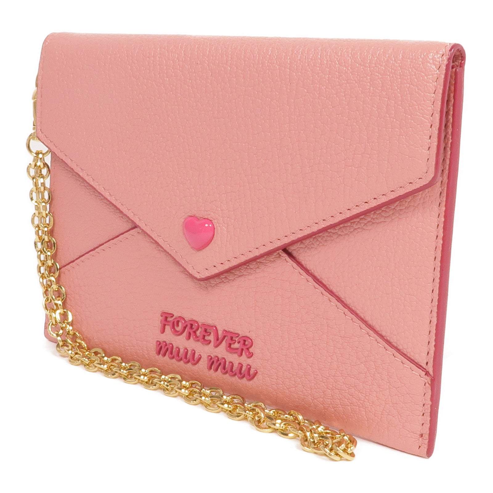 Miu Miu 牛皮皮革Pouch金扣手拿包