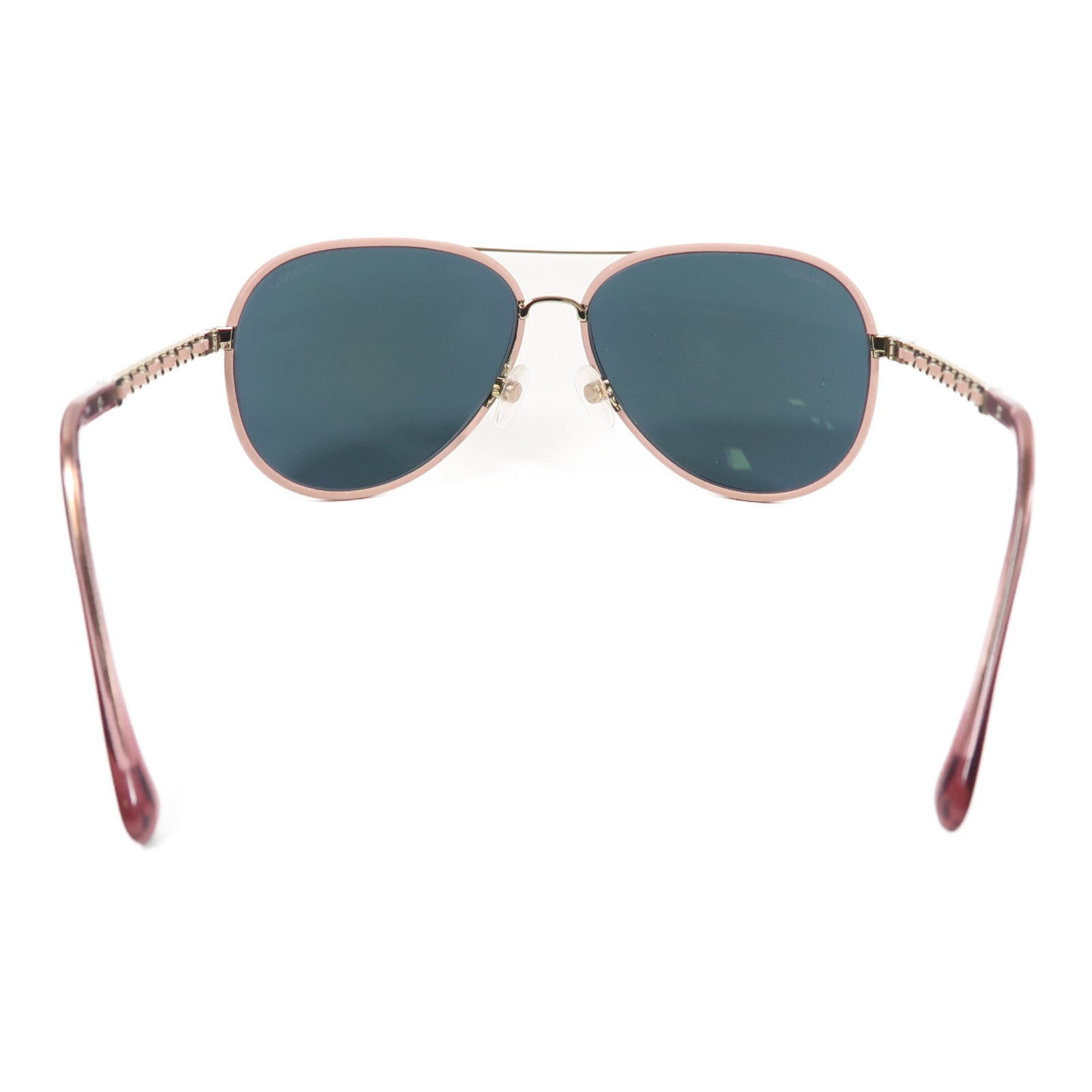 CHANEL 金屬Sunglass太陽眼鏡粉紅色