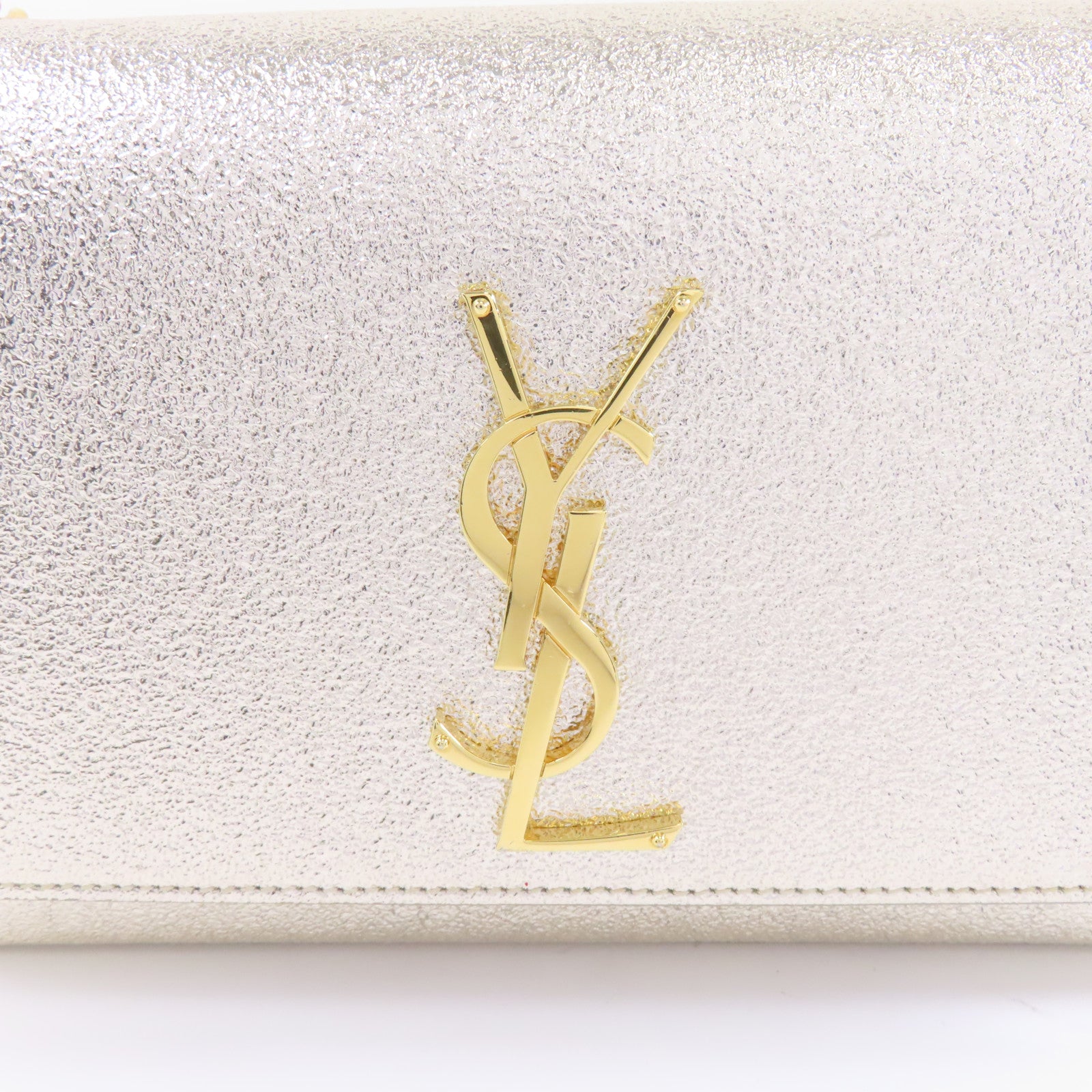 SAINT LAURENT 牛皮皮革Kate金扣鏈帶肩背袋金色
