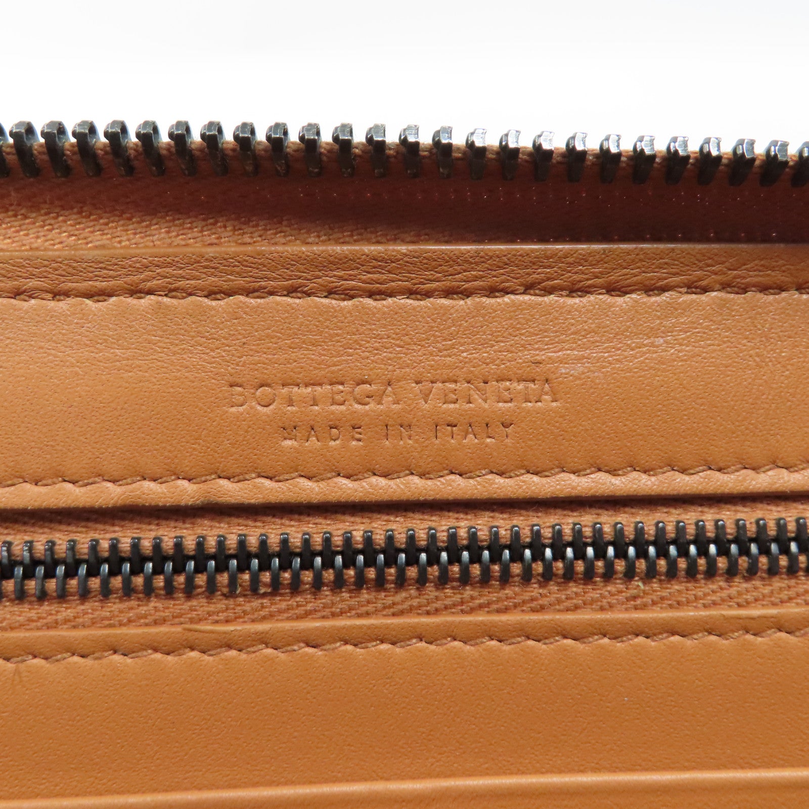 BOTTEGA VENETA 【激減優惠】織紋皮革Long Wallet長錢包啡色