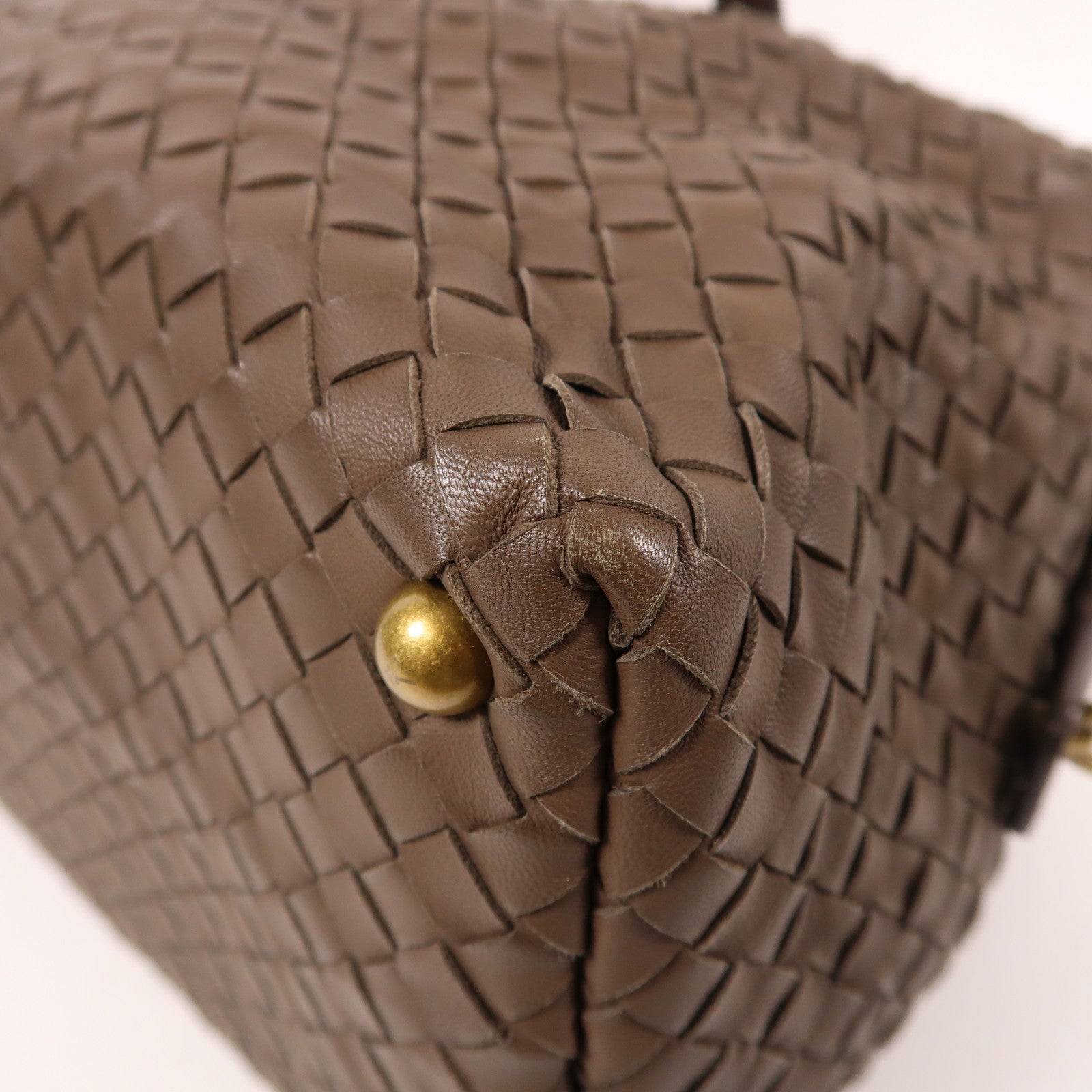 BOTTEGA VENETA 羊皮皮革Shoulder Bag肩背袋棕色