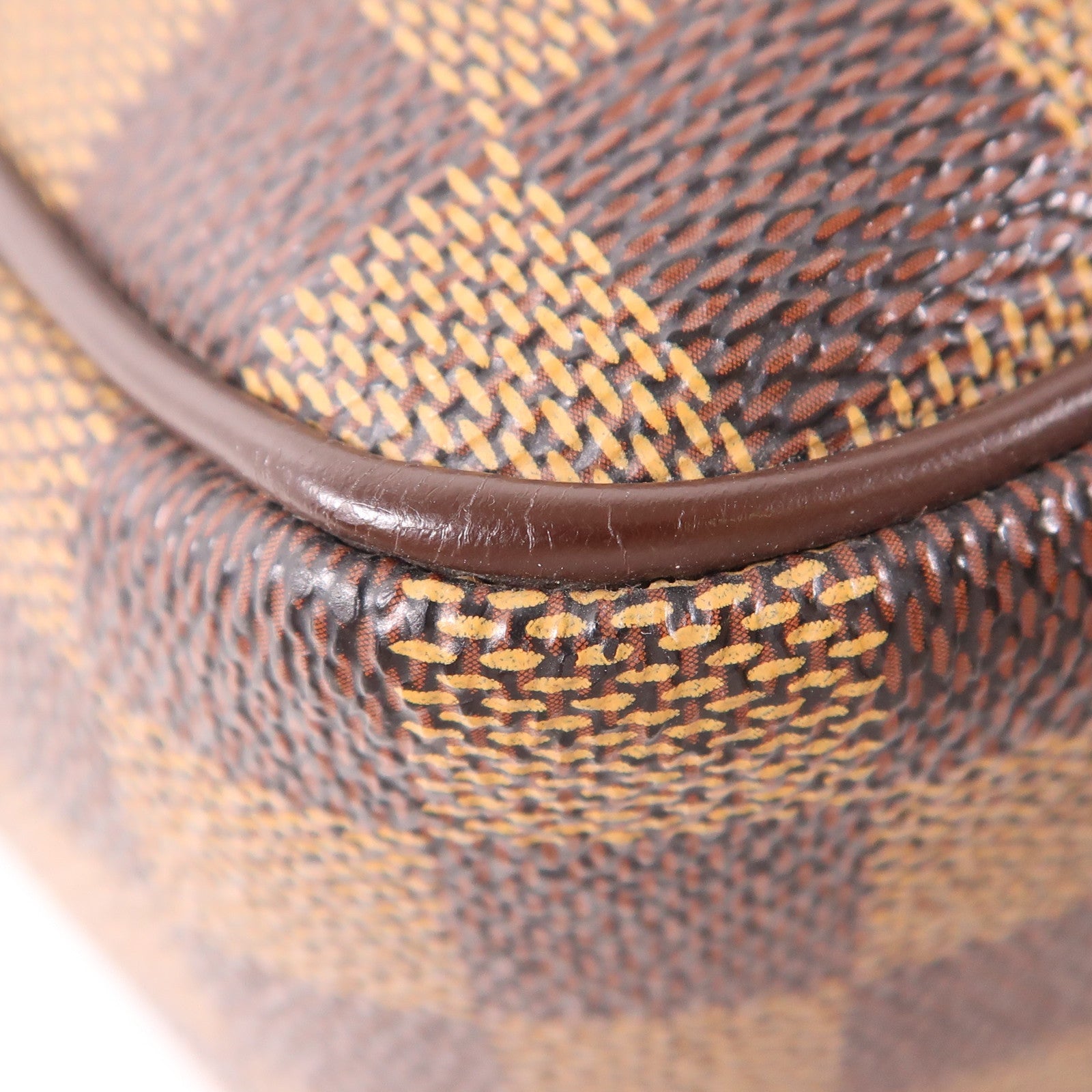 LOUIS VUITTON Damier Olaf MM金扣肩背袋棕色
