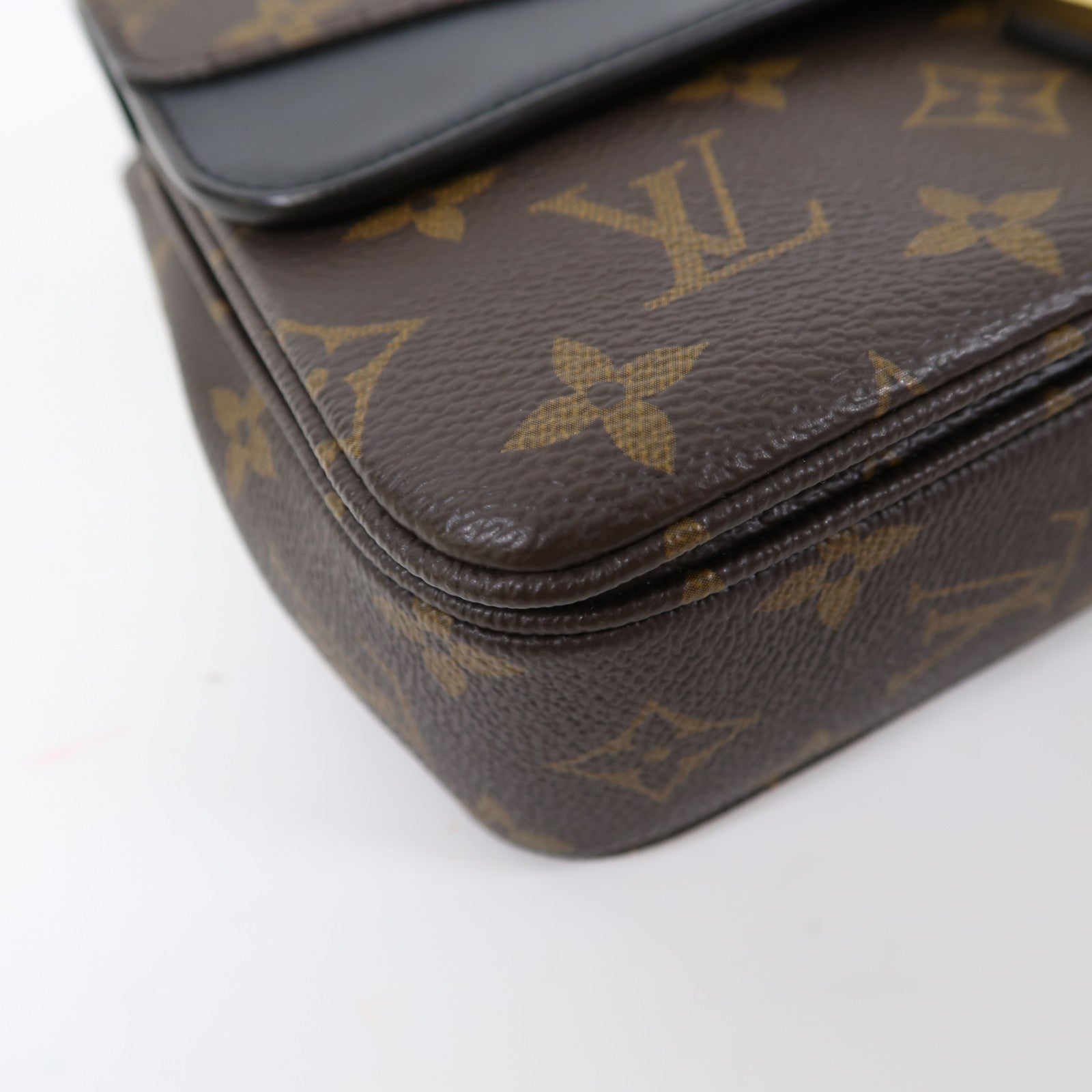 LOUIS VUITTON Monogram Marceau金扣鏈帶肩背袋啡色