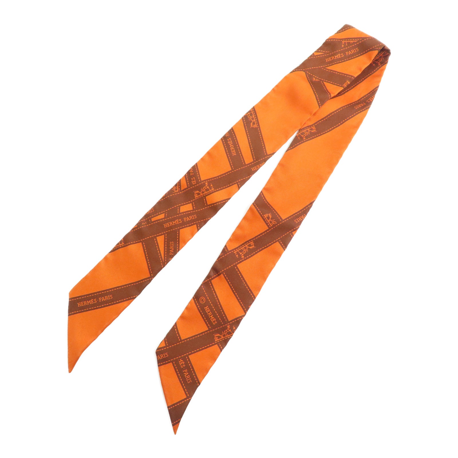 HERMES 絲質Twilly絲巾
