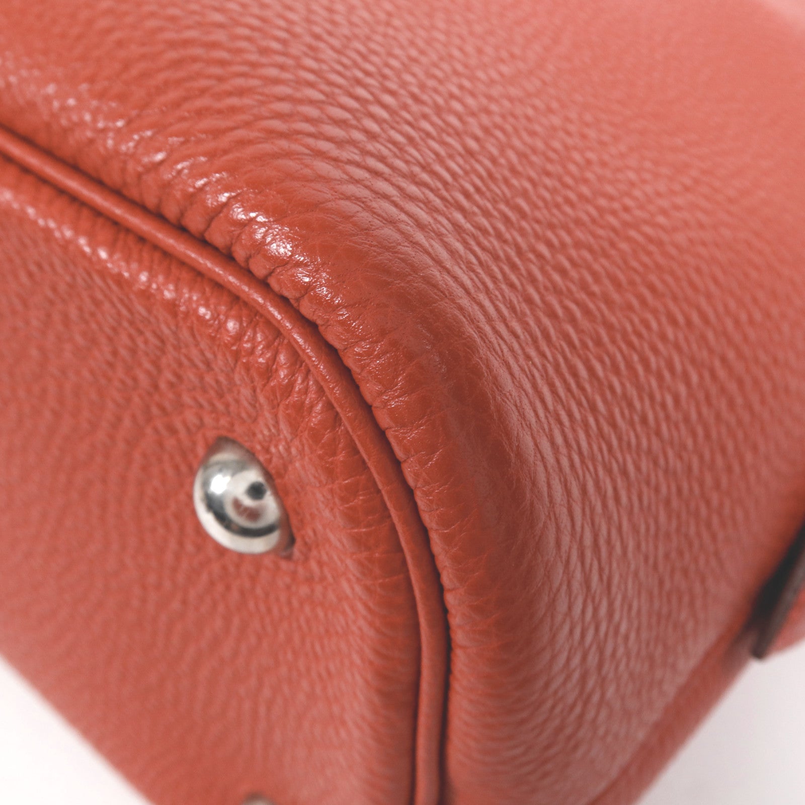 HERMES Togo皮革Bolide 1923 30銀扣手挽袋Rouge Garance