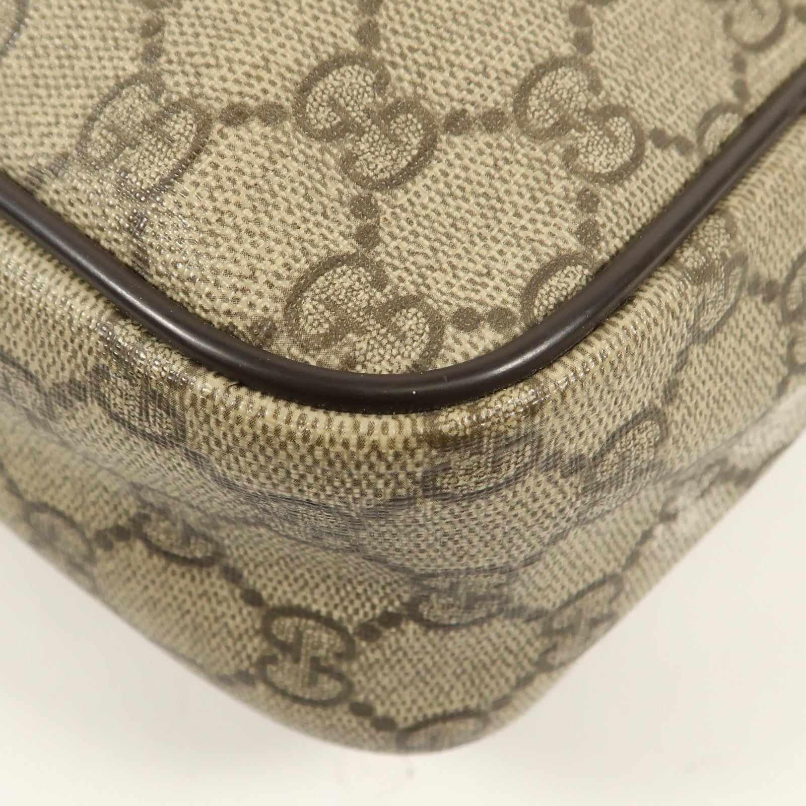 GUCCI 塗層帆布Shoulder Bag金扣肩背袋