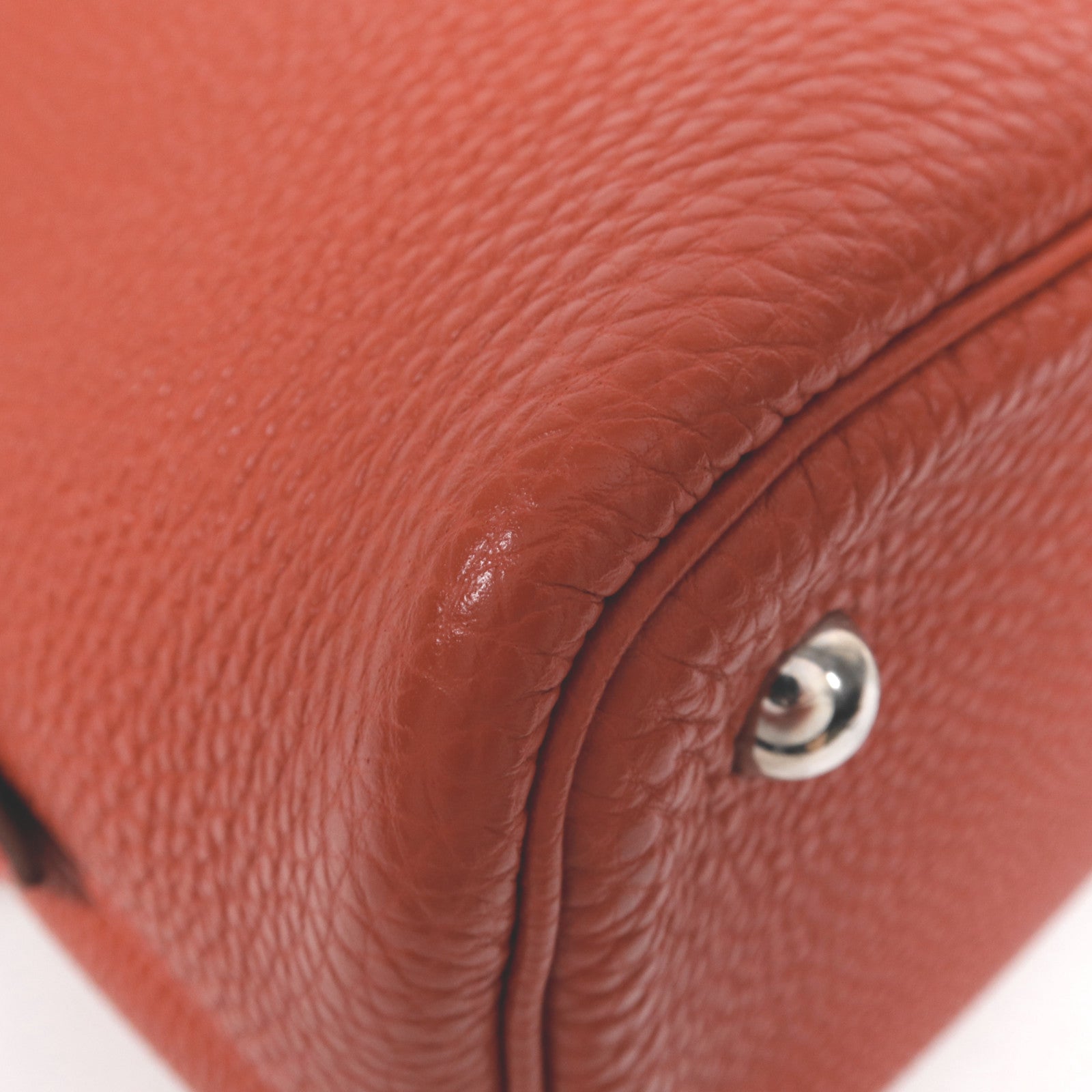 HERMES Togo皮革Bolide 1923 30銀扣手挽袋Rouge Garance