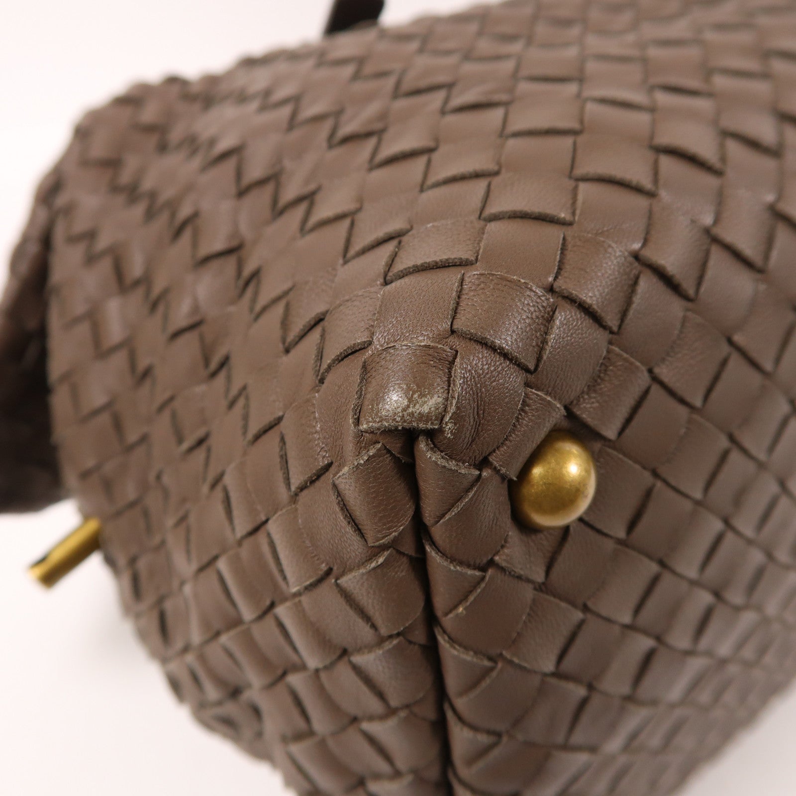 BOTTEGA VENETA 羊皮皮革Shoulder Bag肩背袋棕色