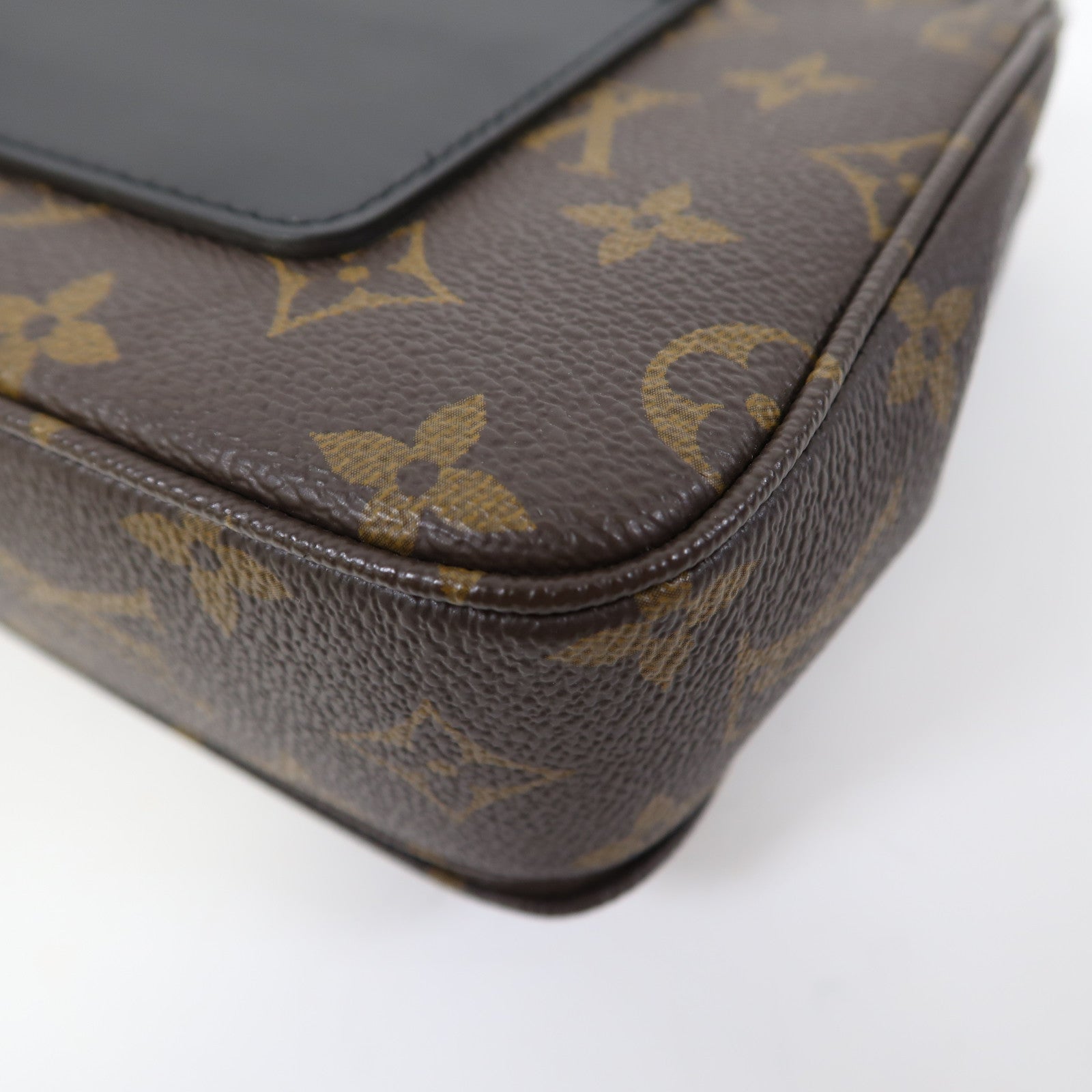 LOUIS VUITTON Monogram Marceau金扣鏈帶肩背袋啡色