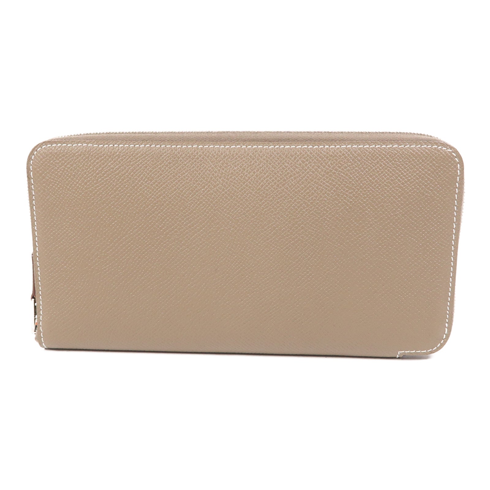 HERMES Epsom皮革Silk In Long Wallet銀扣長錢包18 Etoupe