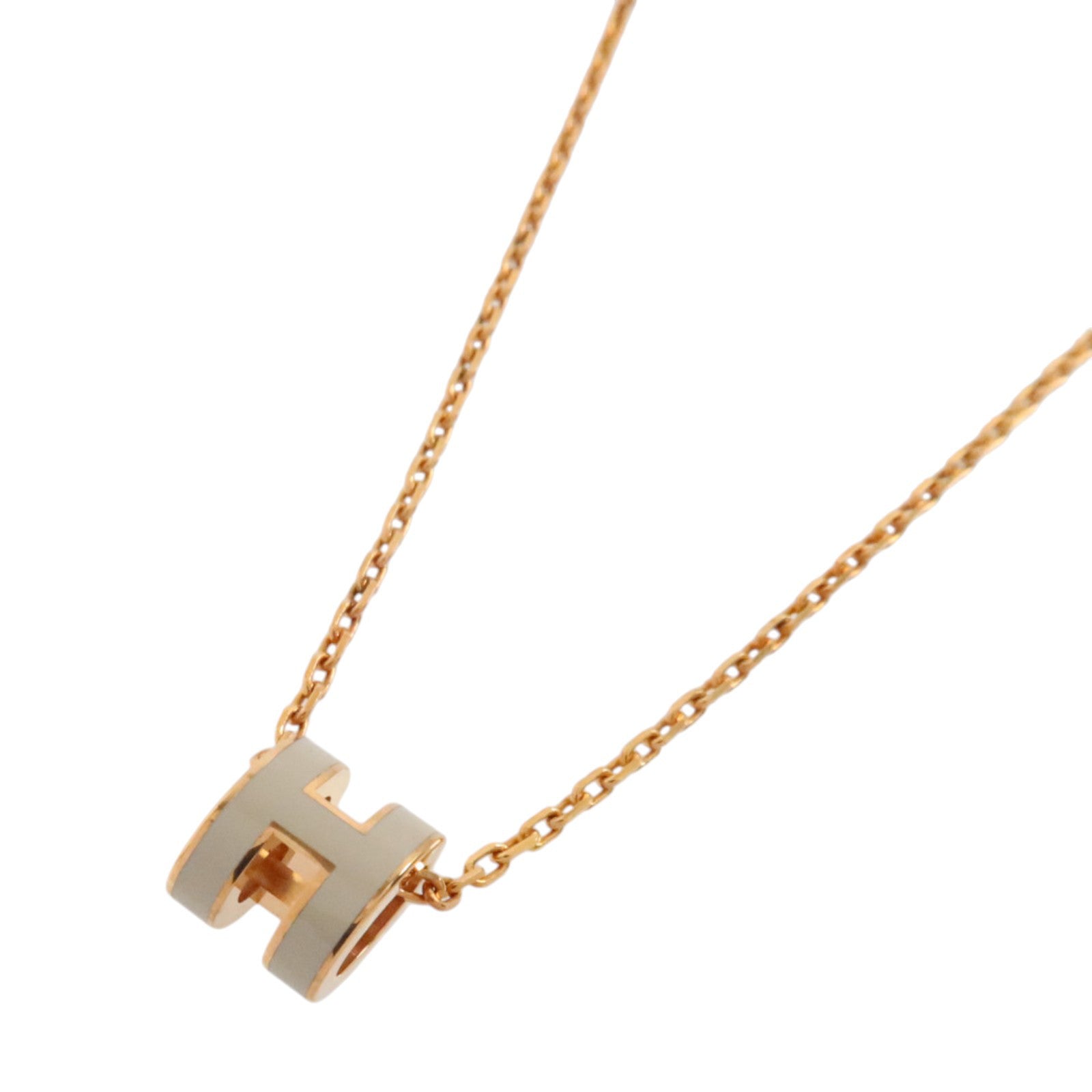 HERMES 金屬/琺瑯Mini Pop H Necklace項鏈