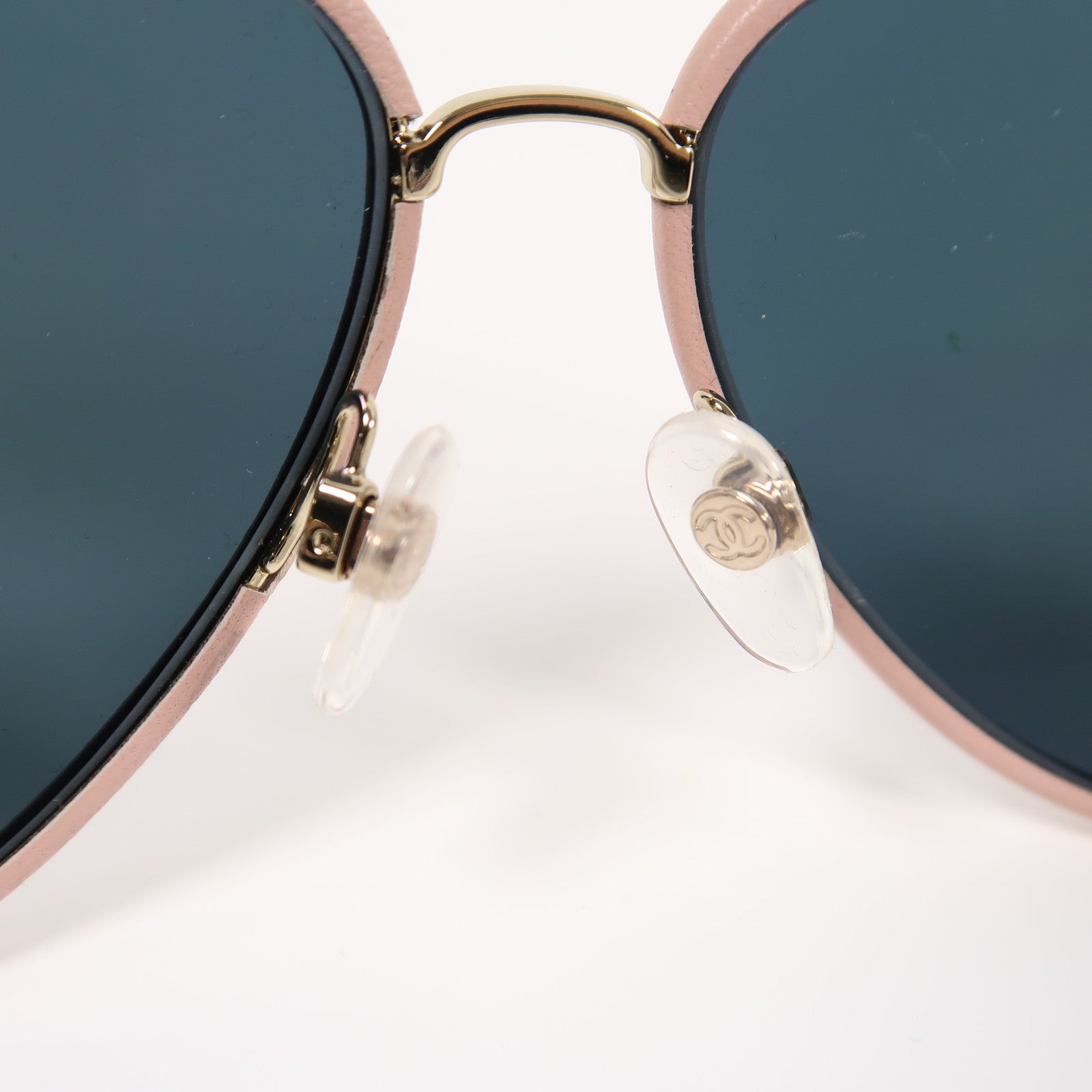 CHANEL 金屬Sunglass太陽眼鏡粉紅色