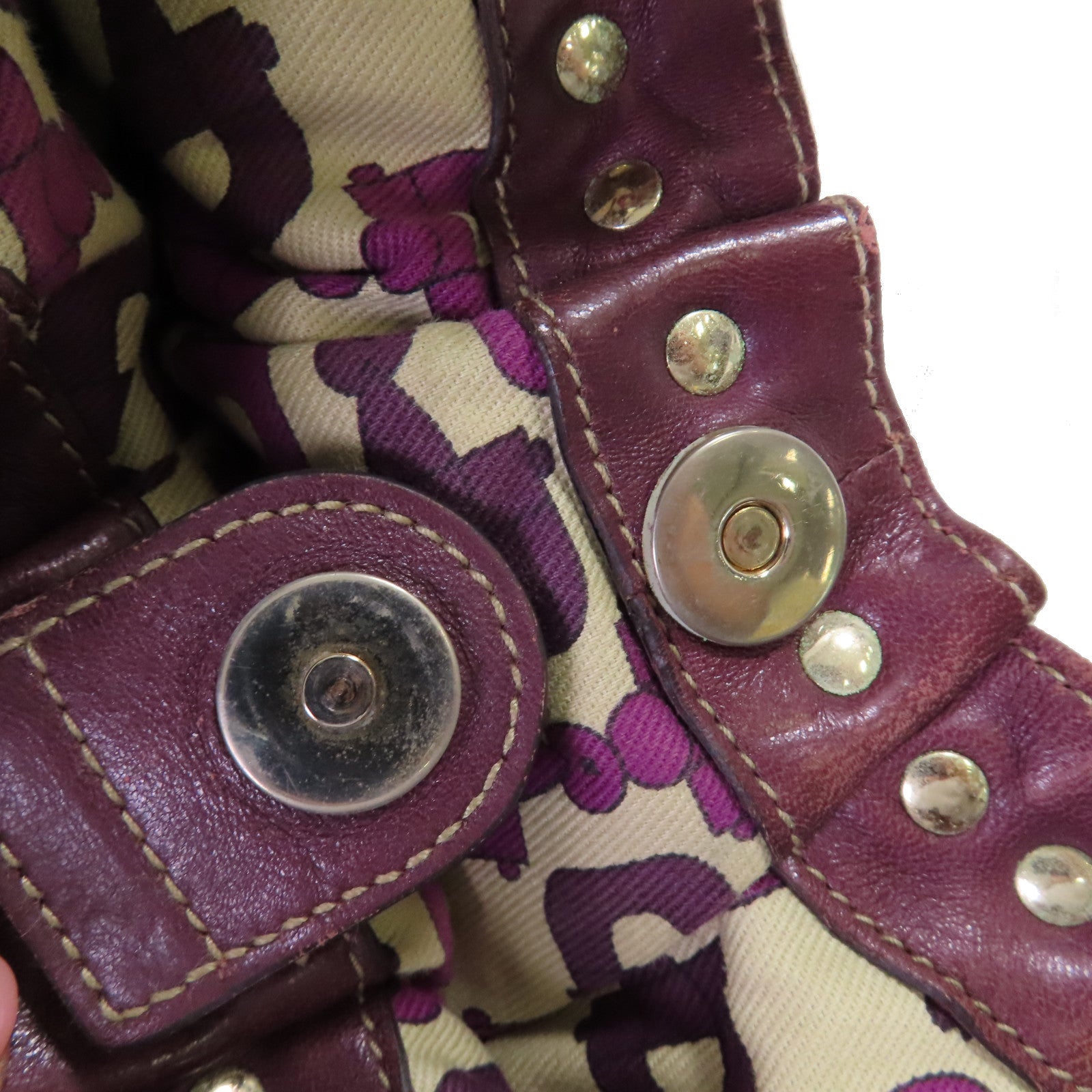 GUCCI 【激減優惠】牛皮皮革Guccissima Hand Bag金扣手挽袋紫色