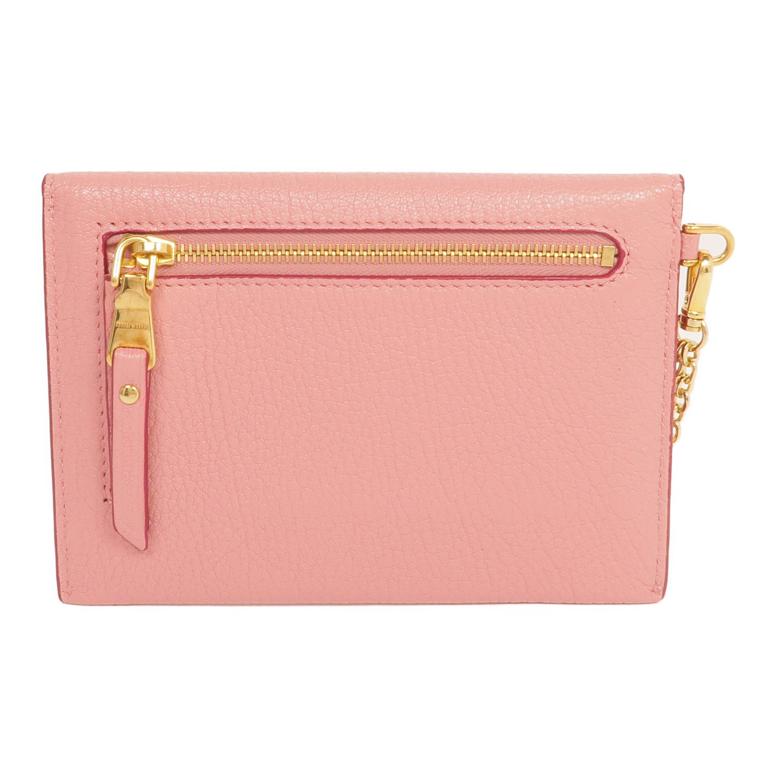 Miu Miu 牛皮皮革Pouch金扣手拿包