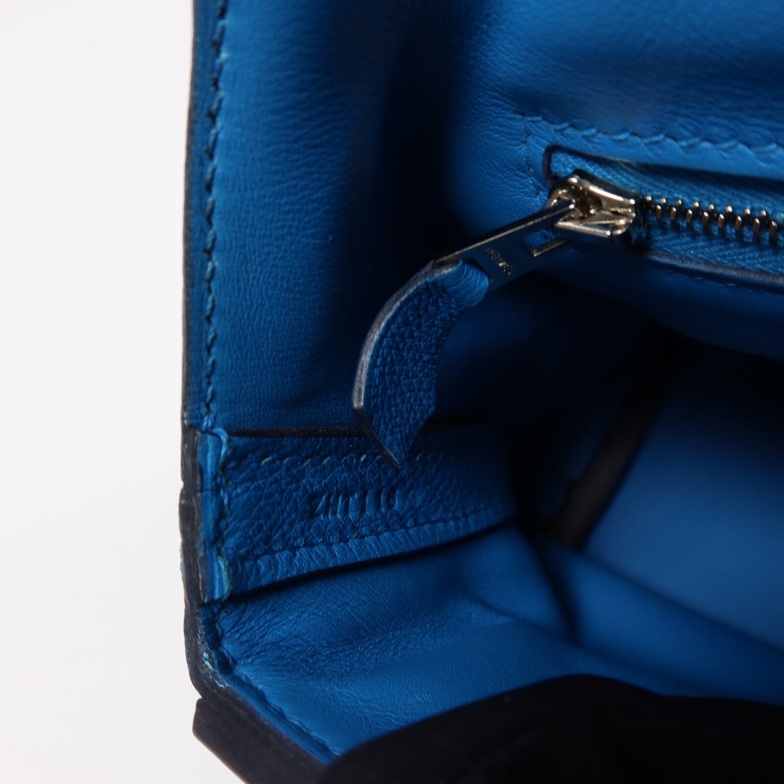 HERMES Evercolor皮革Mini 24/24手挽肩背兩用袋Bleu Frida