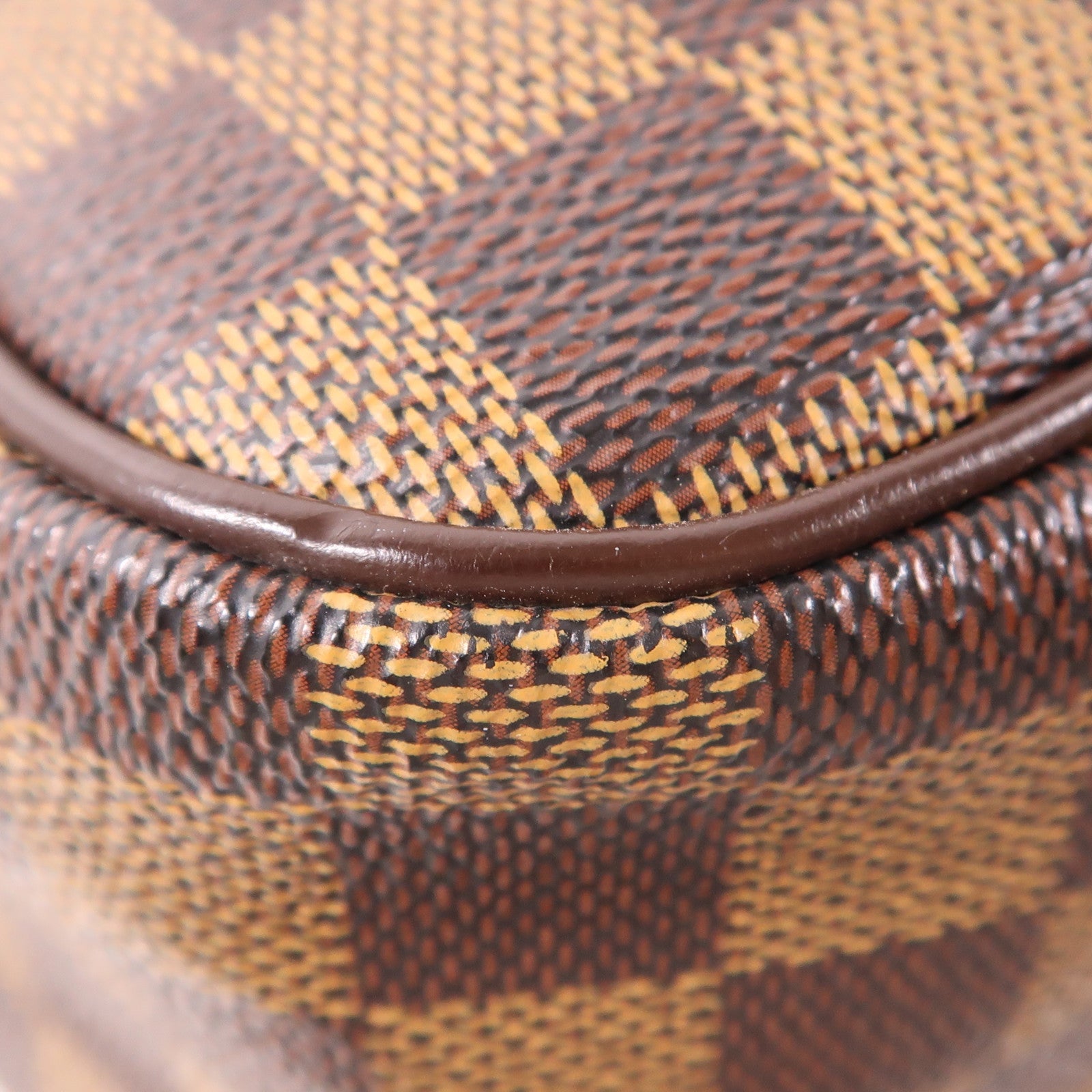 LOUIS VUITTON Damier Olaf MM金扣肩背袋棕色