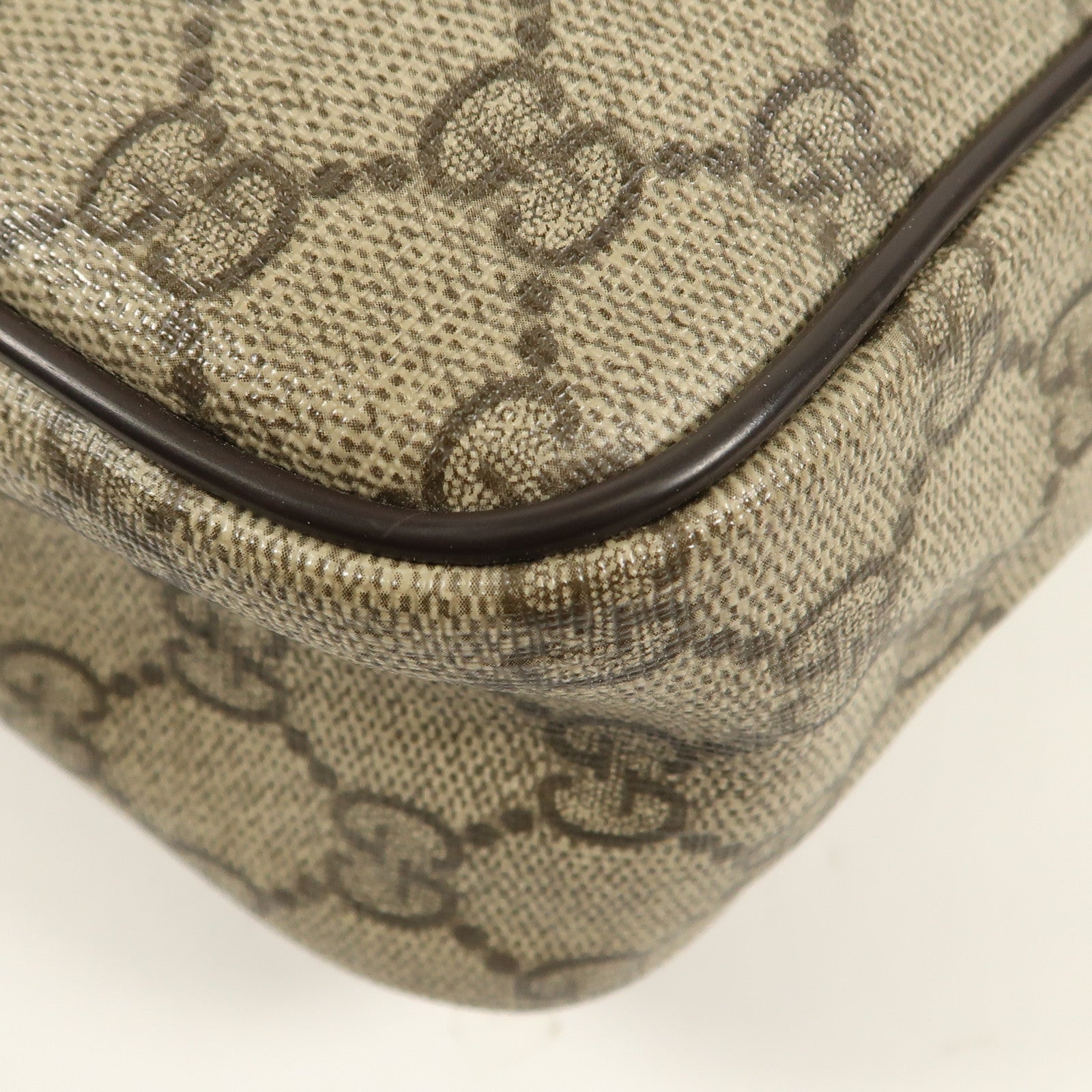 GUCCI 塗層帆布Shoulder Bag金扣肩背袋