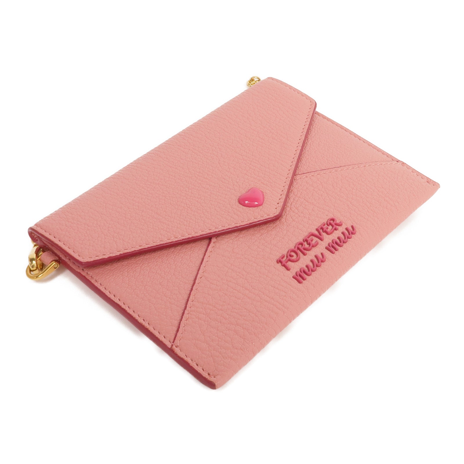 Miu Miu 牛皮皮革Pouch金扣手拿包