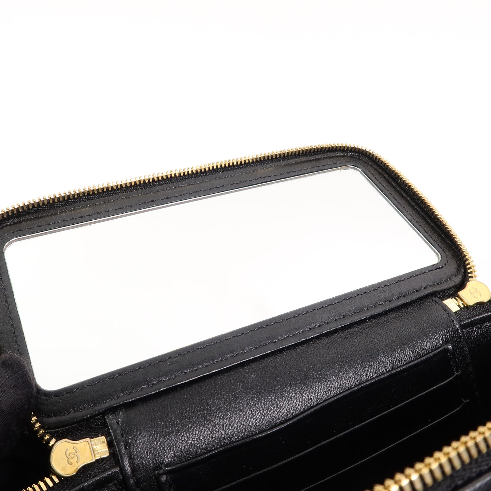 CHANEL 羊皮皮革Vanity Case鏈帶肩背袋