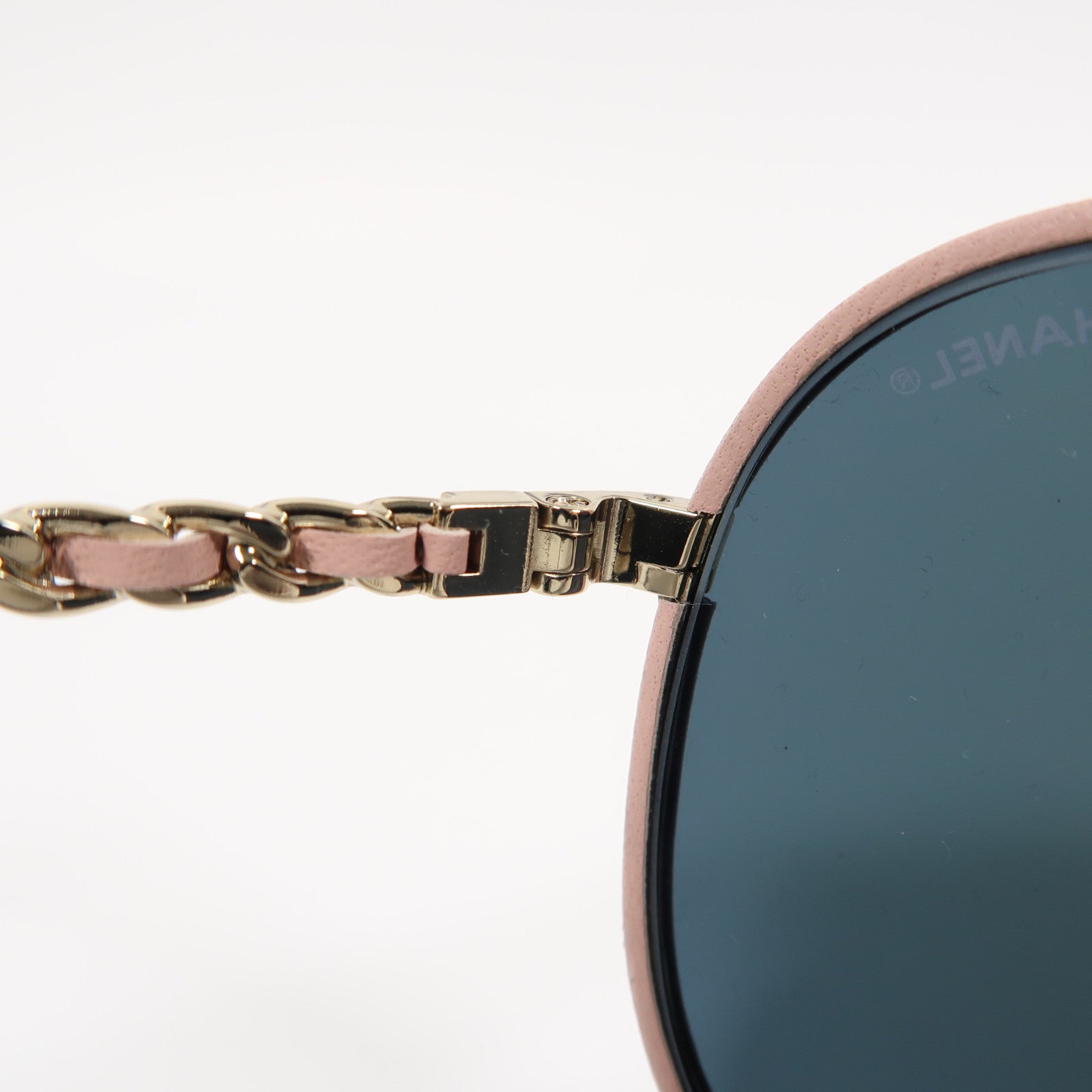 CHANEL 金屬Sunglass太陽眼鏡粉紅色