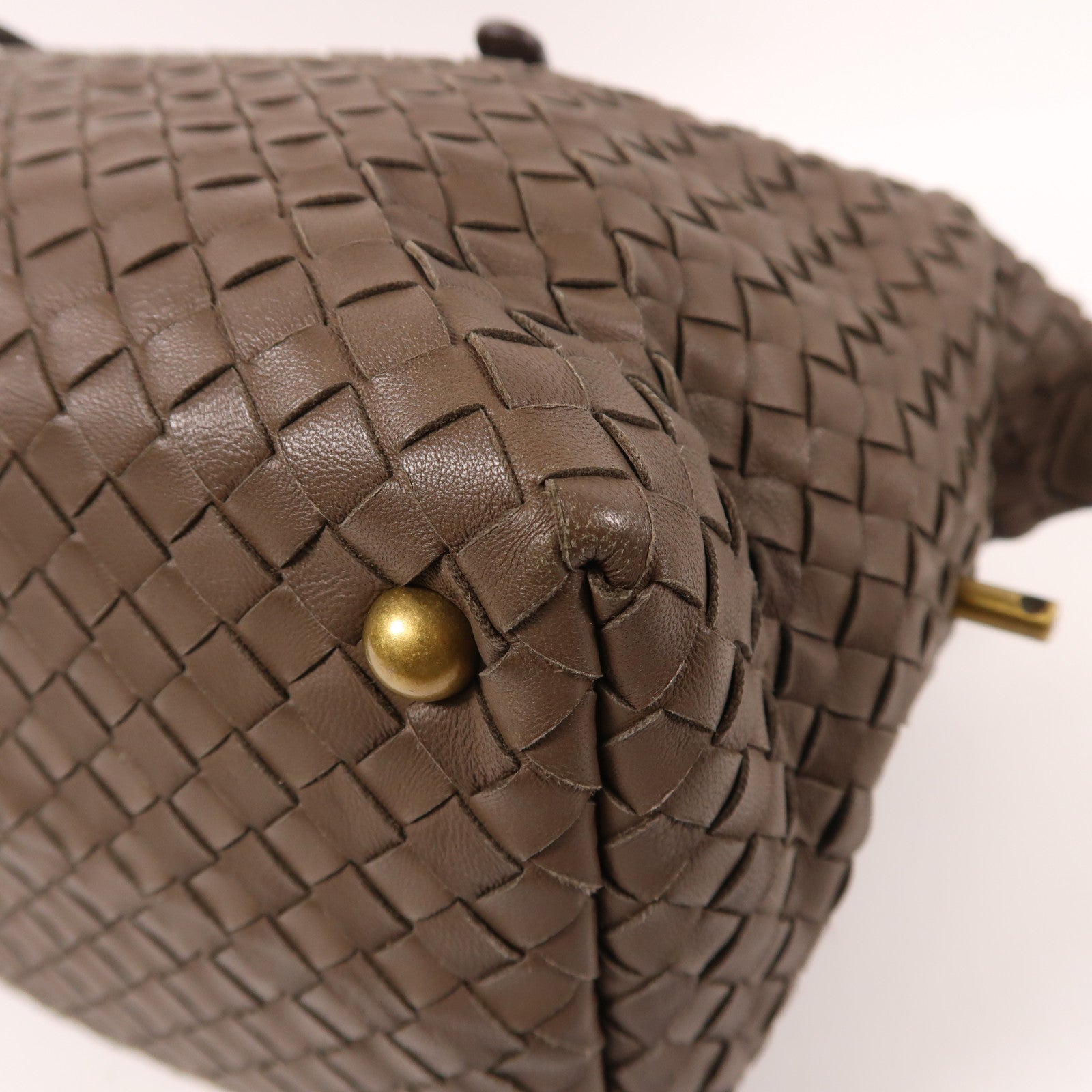 BOTTEGA VENETA 羊皮皮革Shoulder Bag肩背袋棕色