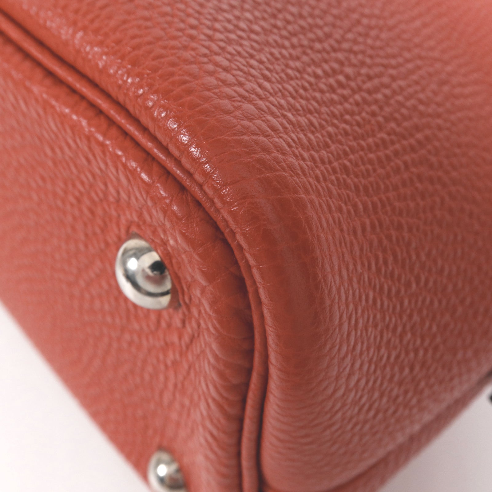 HERMES Togo皮革Bolide 1923 30銀扣手挽袋Rouge Garance