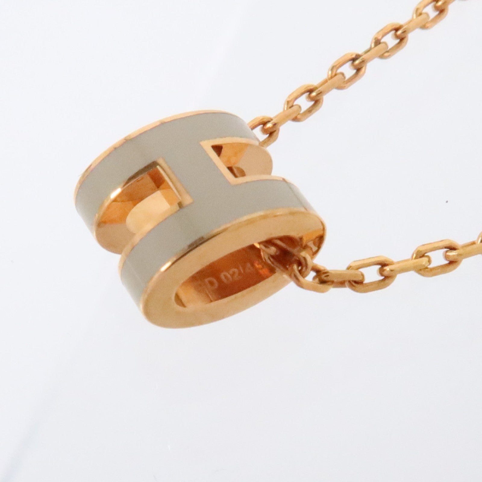 HERMES 金屬/琺瑯Mini Pop H Necklace項鏈