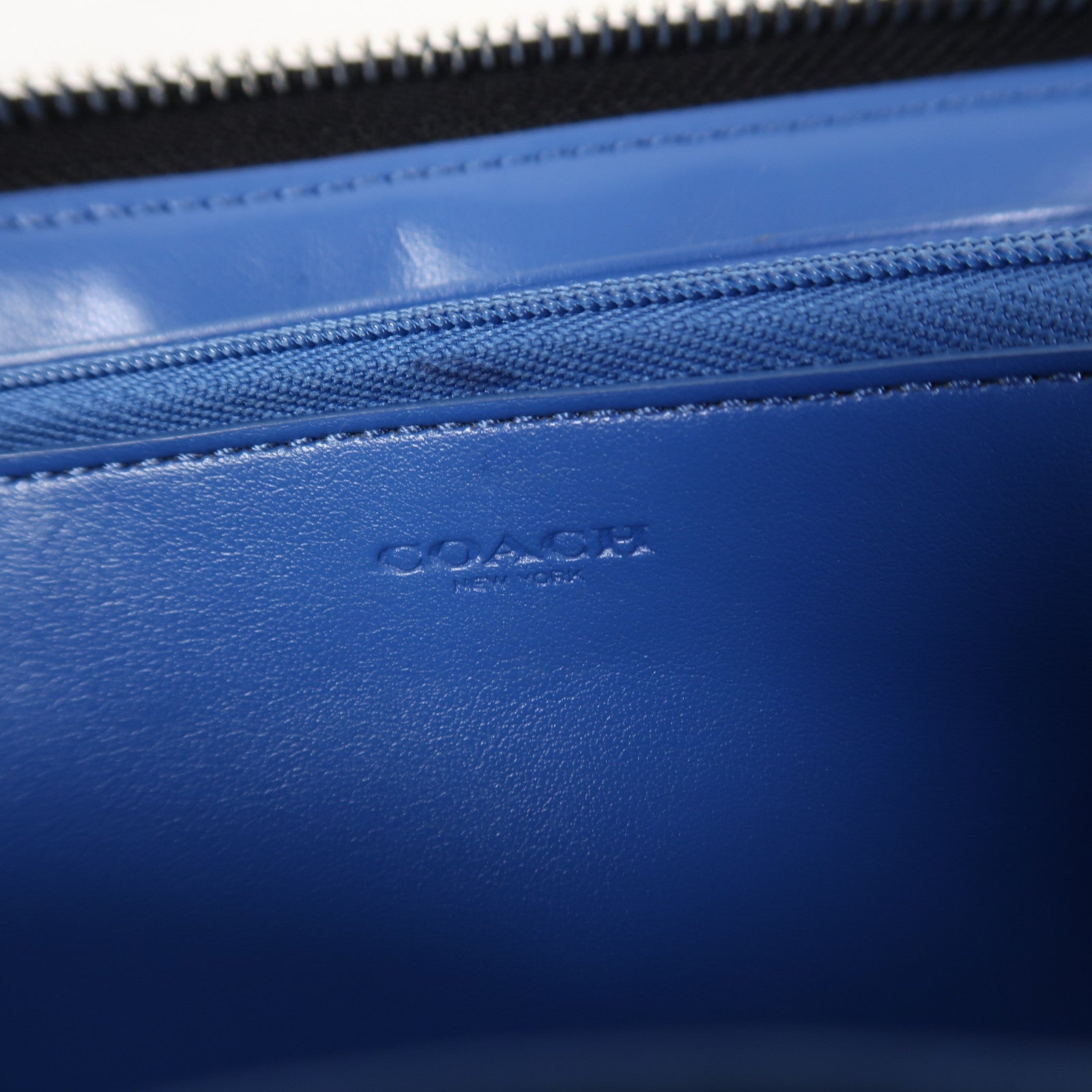 COACH 塗層帆布Long Wallet銀扣長錢包黑色