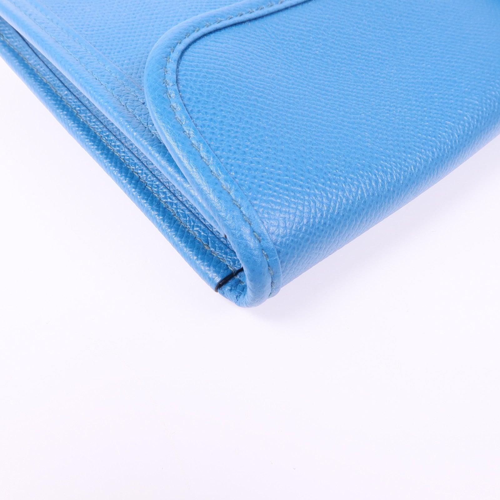 HERMES 【激減優惠】Epsom皮革Jige Duo手拿包Bleu Izmir