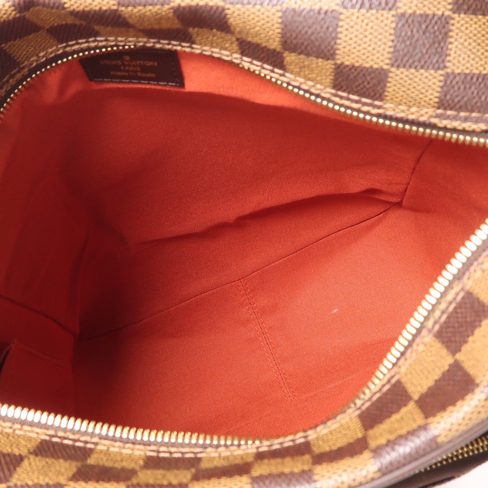 LOUIS VUITTON Damier Olaf MM金扣肩背袋棕色