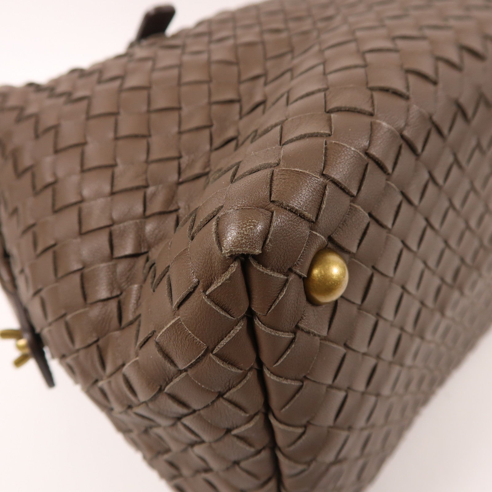 BOTTEGA VENETA 羊皮皮革Shoulder Bag肩背袋棕色
