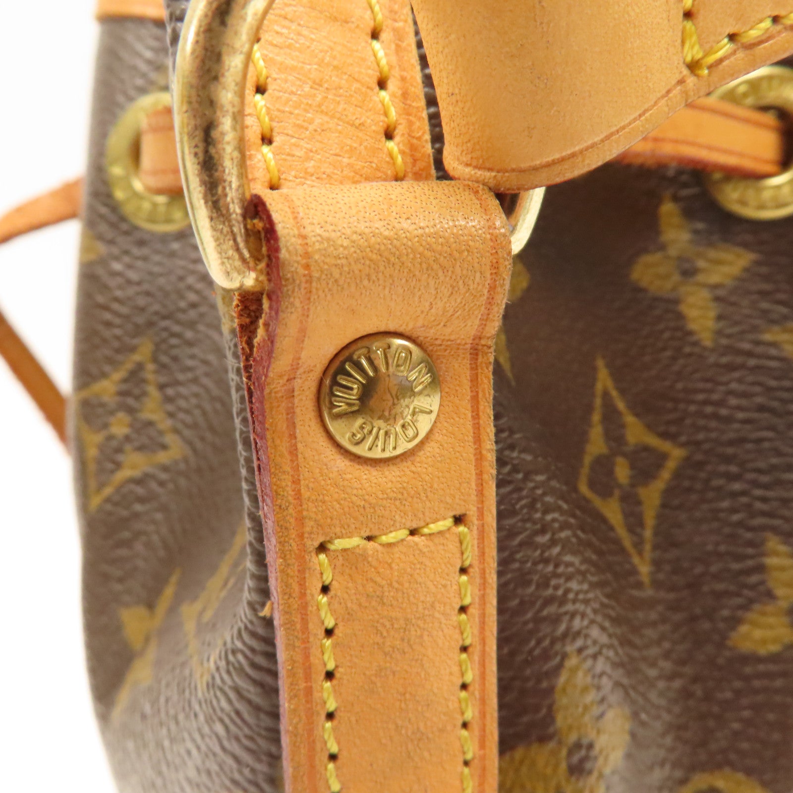LOUIS VUITTON Monogram Mini Noe金扣手挽袋啡色