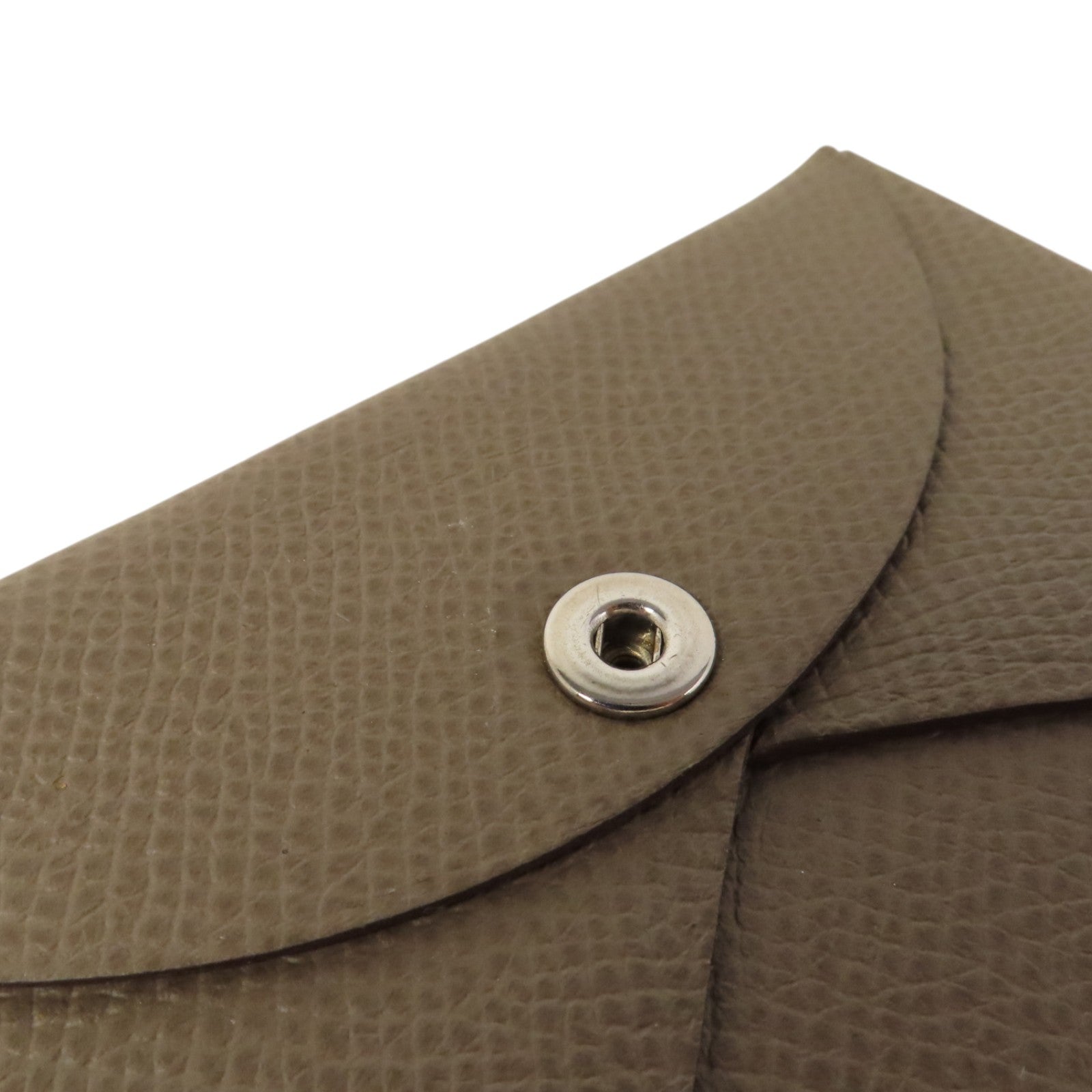 HERMES Epsom皮革Calvi Card Case銀扣卡套