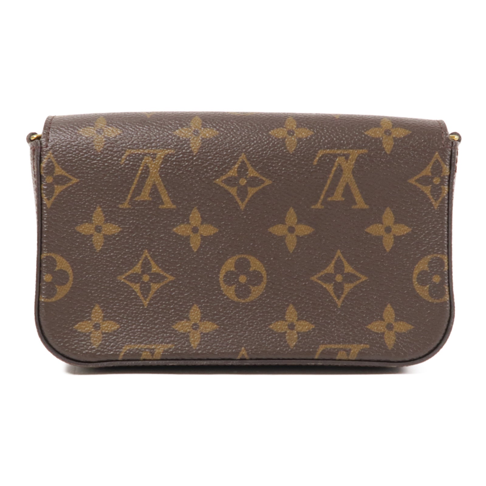 LOUIS VUITTON LV GHW Felicie Strap & Go Shoulder Bag M80091 Monogram Brown