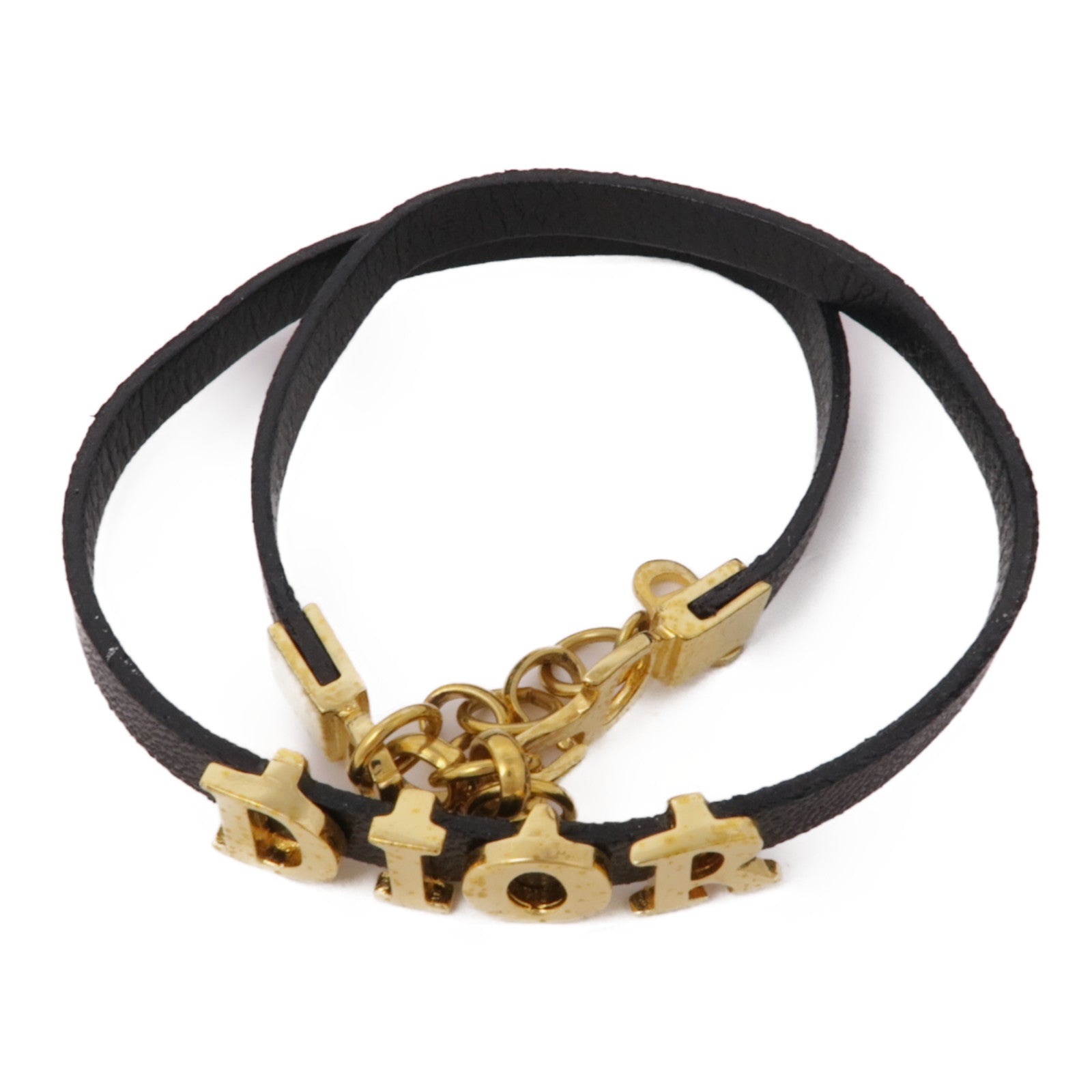 Dior 牛皮皮革Bracelet金扣手鐲