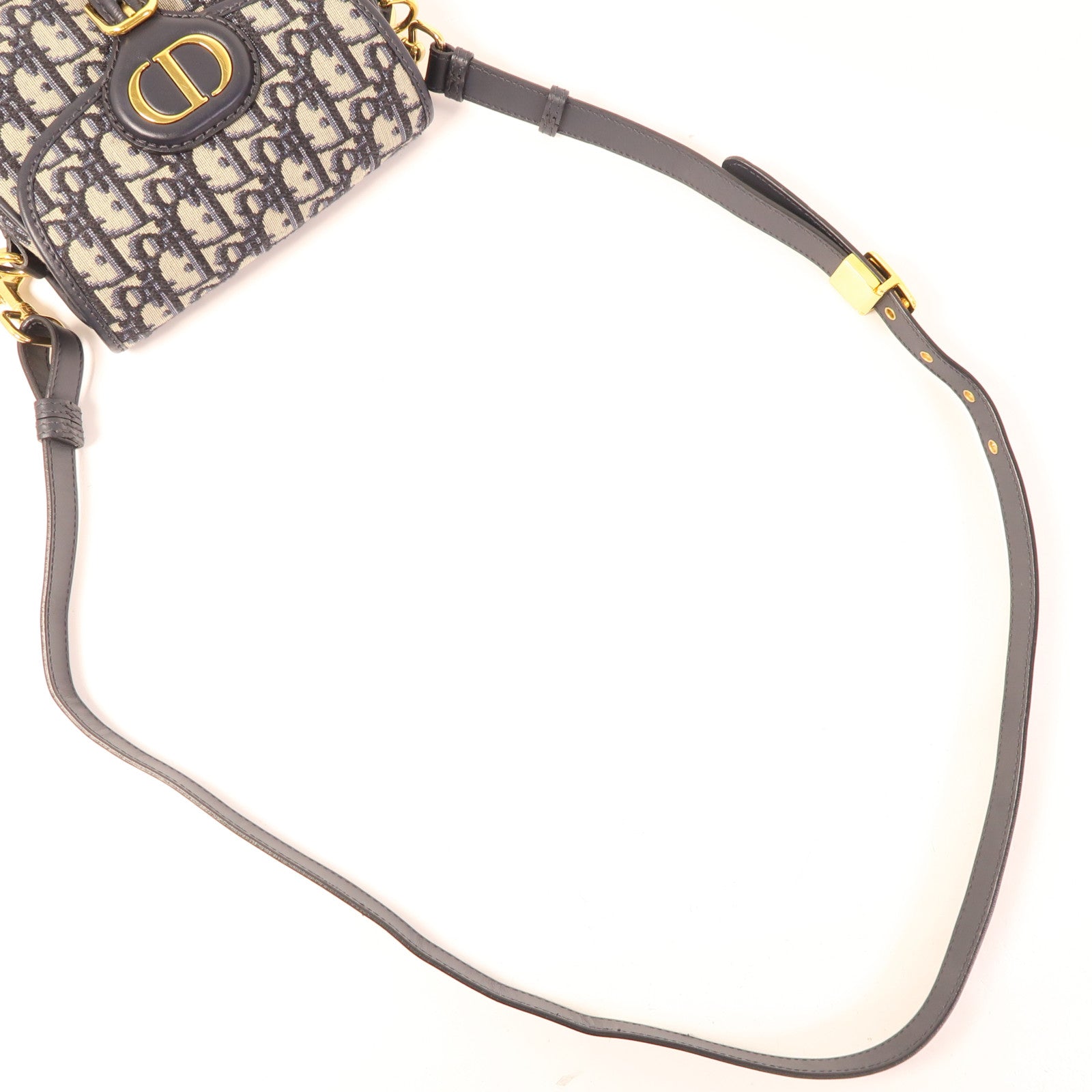 Dior Oblique帆布Bobby Small金扣肩背袋