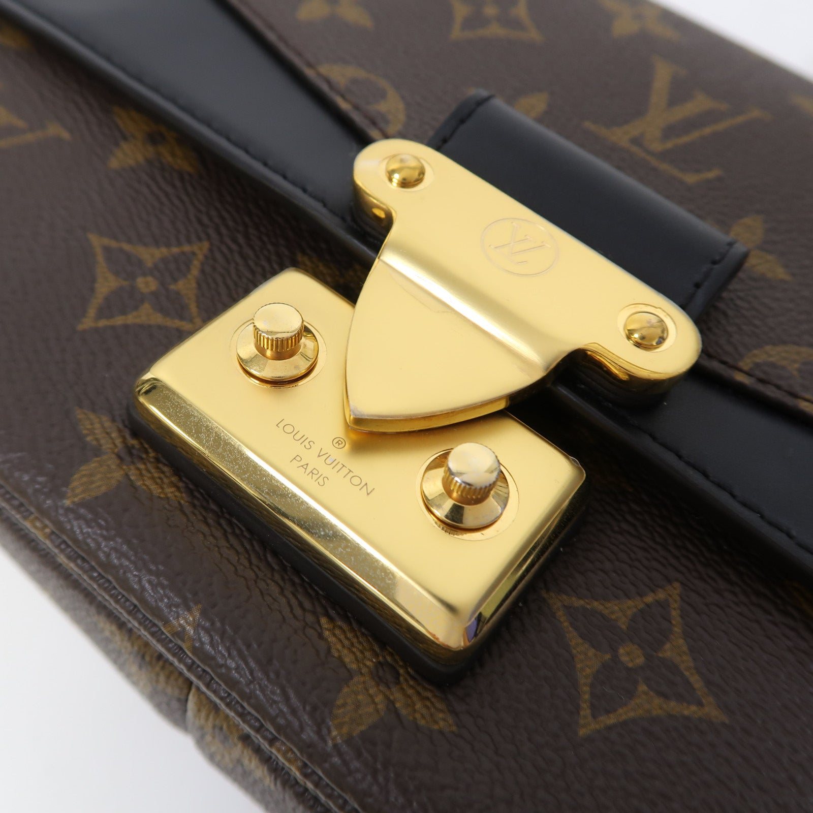 LOUIS VUITTON Monogram Marceau金扣鏈帶肩背袋啡色