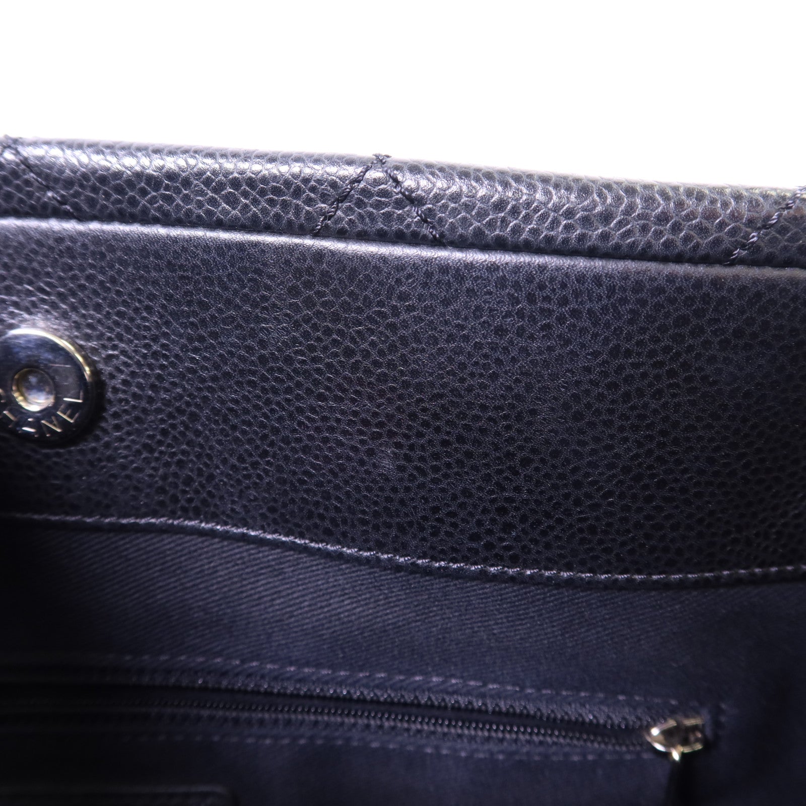 CHANEL 牛皮皮革Shoulder Bag銀扣鏈帶肩背袋