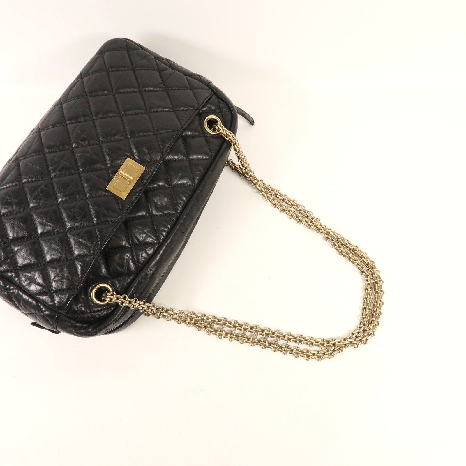 CHANEL 牛皮皮革2.55 Shoulder Bag金扣鏈帶肩背袋