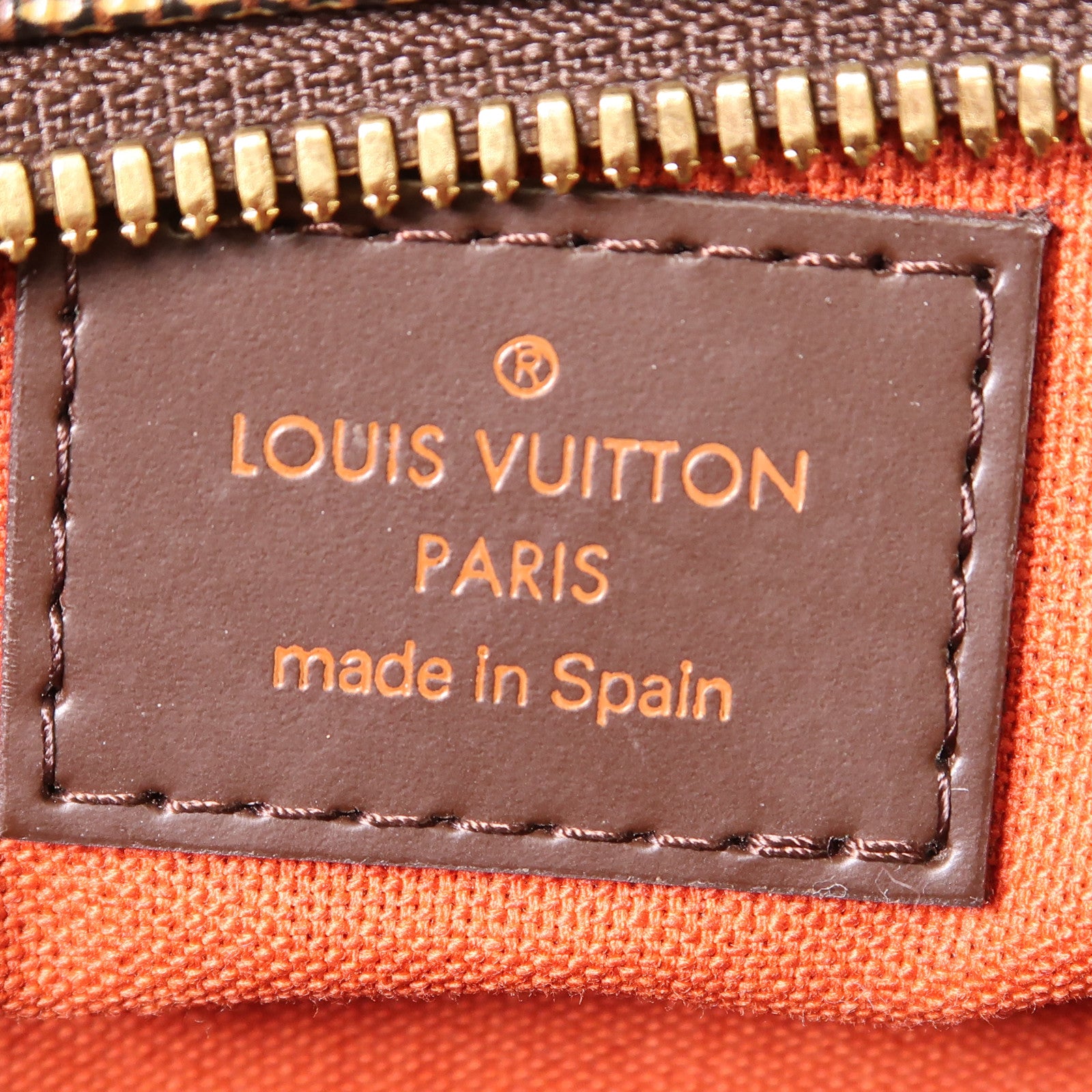 LOUIS VUITTON Damier Olaf MM金扣肩背袋棕色