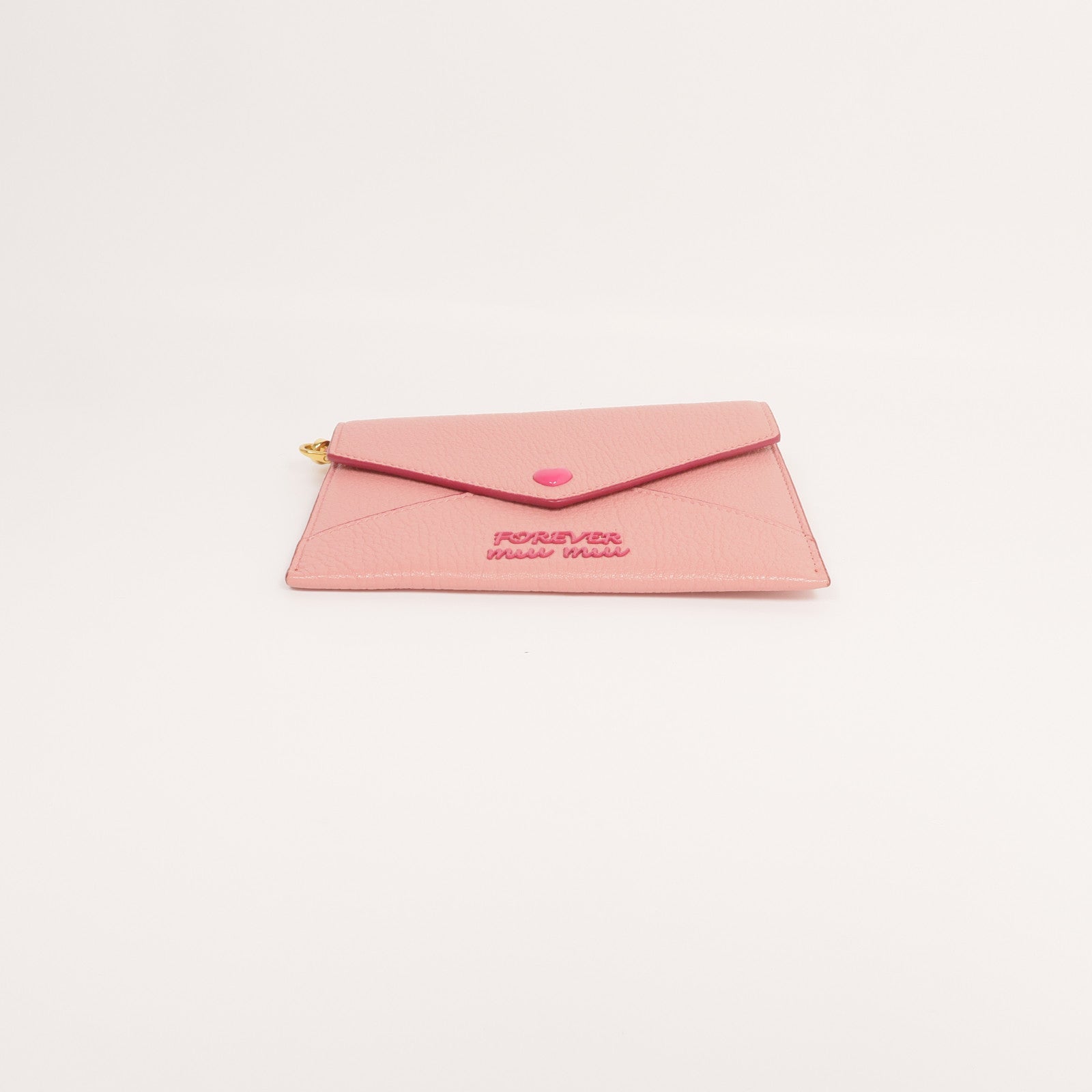 Miu Miu 牛皮皮革Pouch金扣手拿包