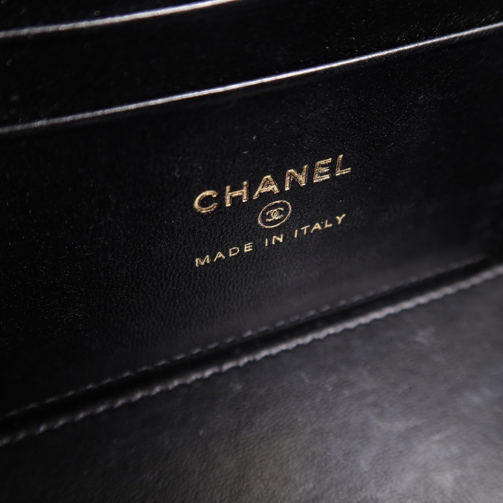 CHANEL 羊皮皮革Vanity Case鏈帶肩背袋