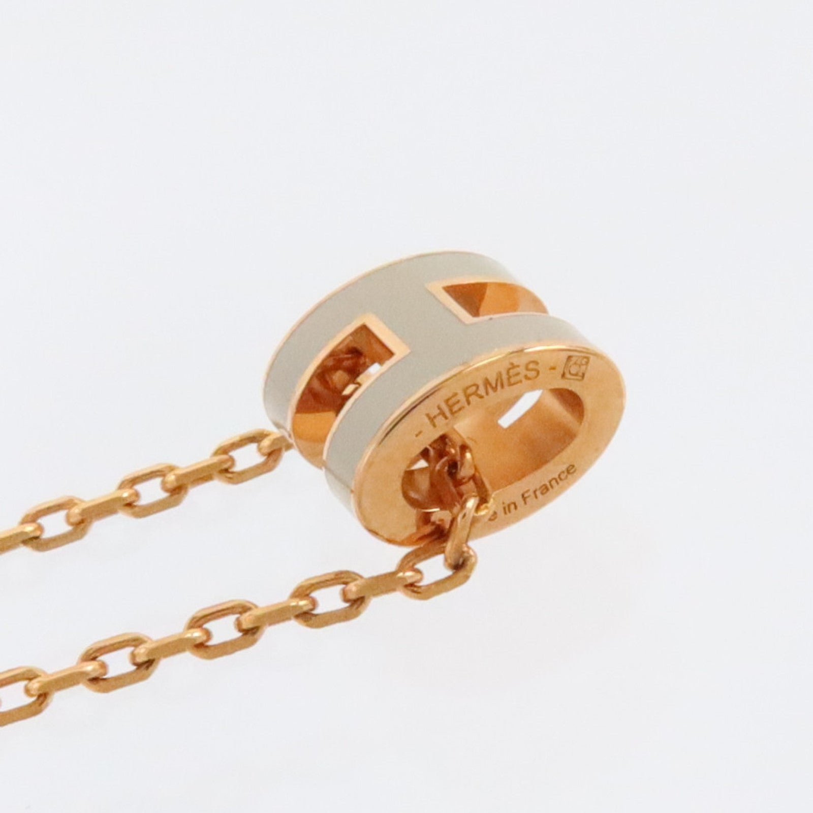 HERMES 金屬/琺瑯Mini Pop H Necklace項鏈