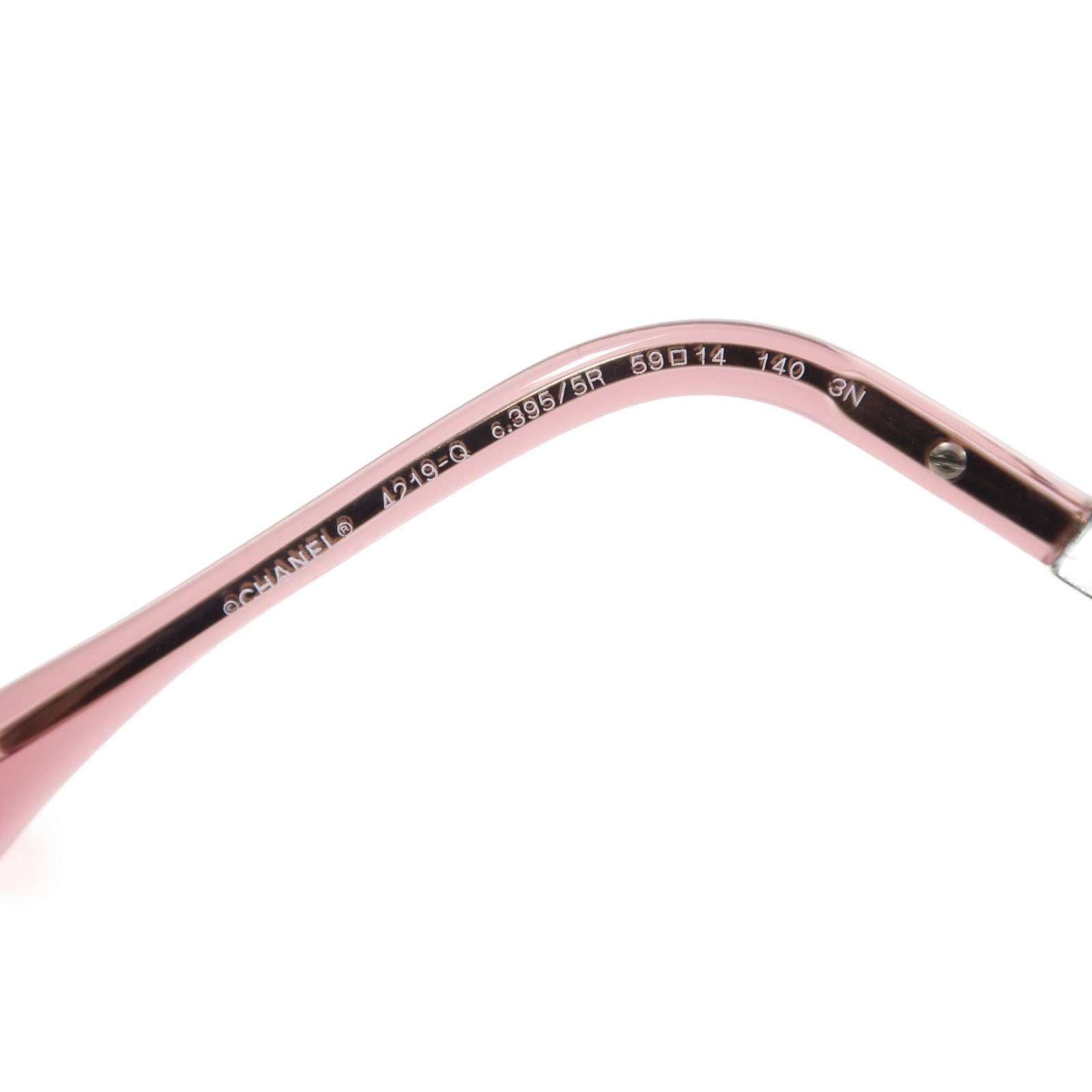 CHANEL 金屬Sunglass太陽眼鏡粉紅色